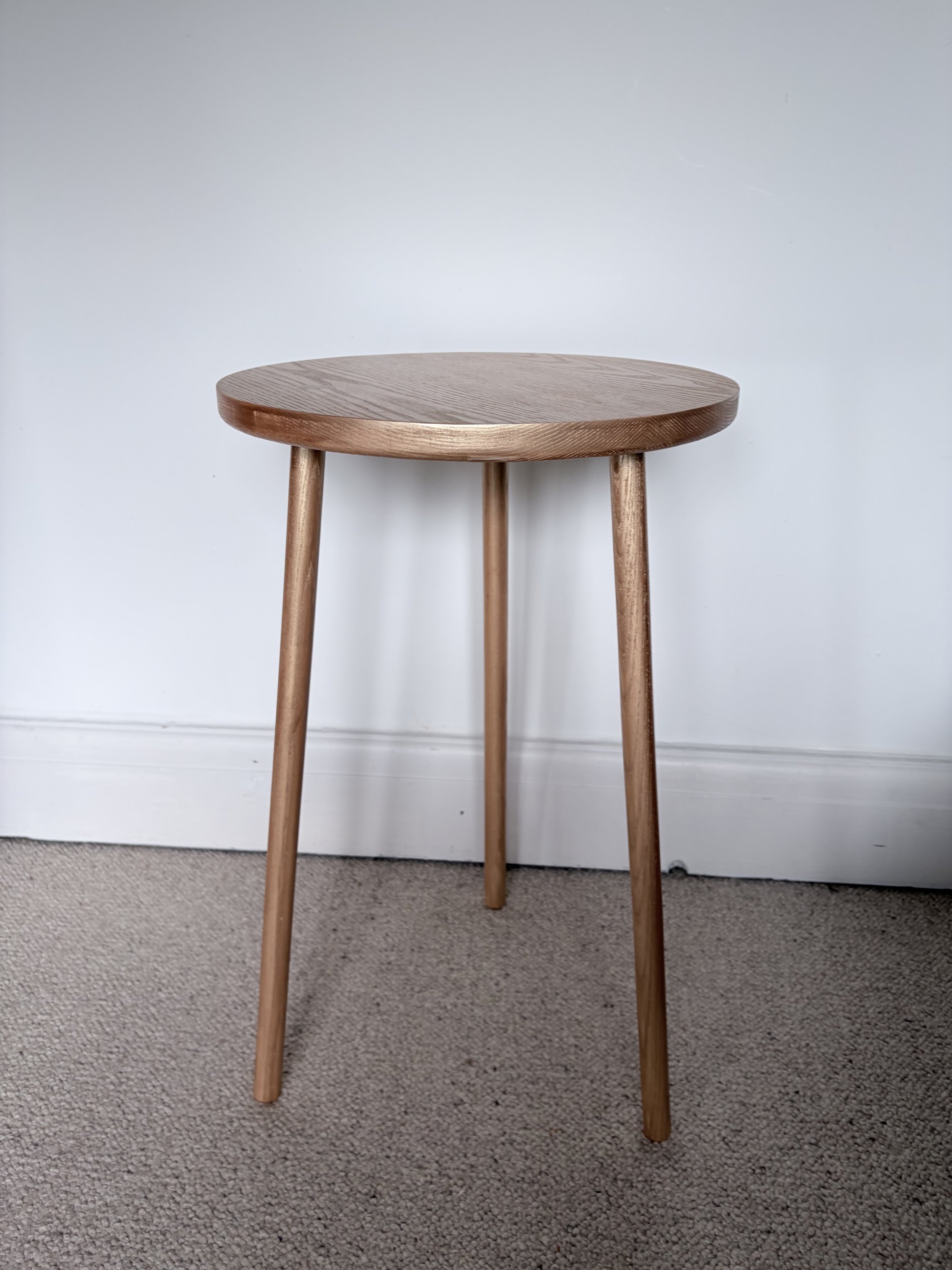 round hand painted coffee table