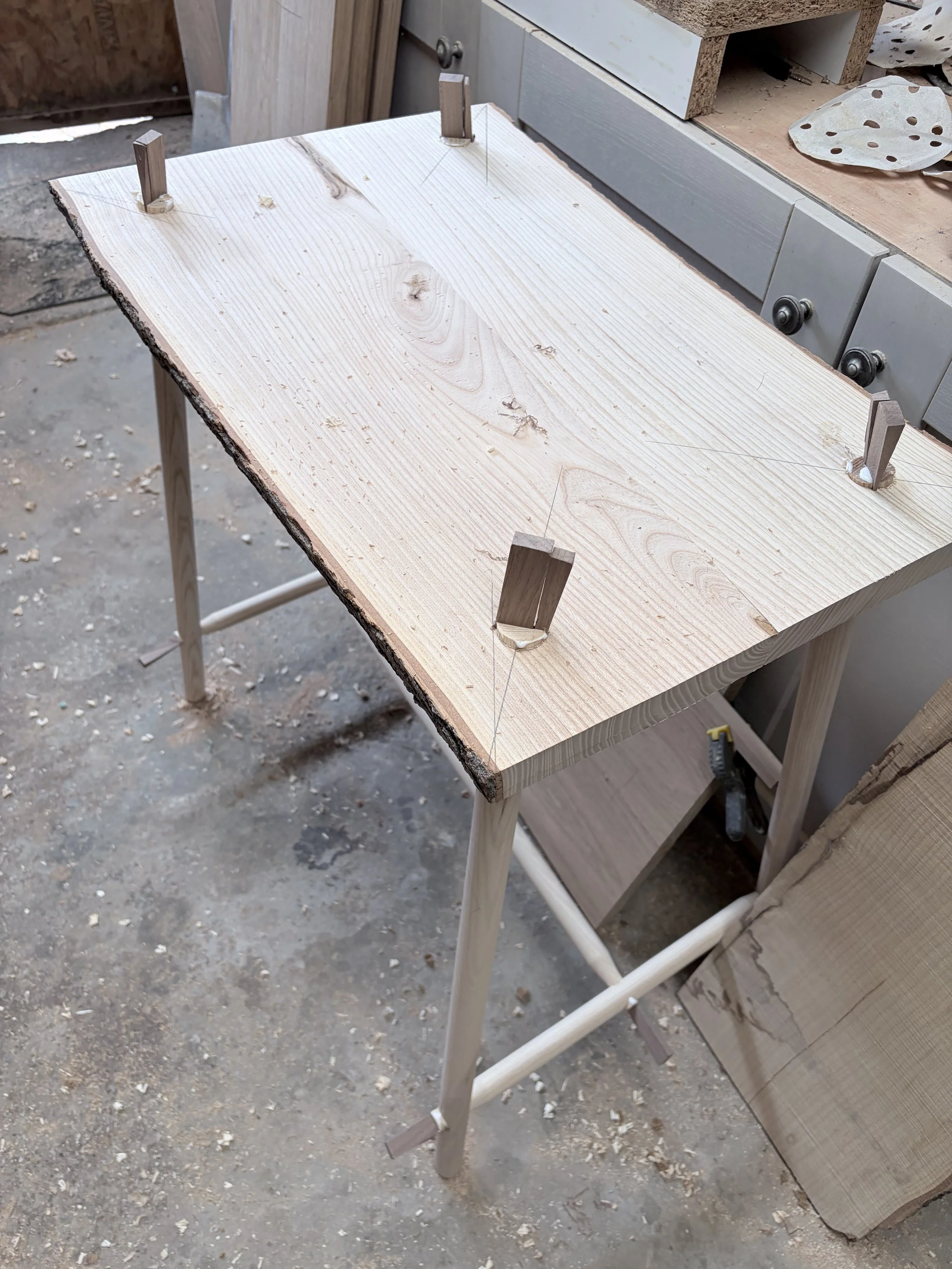 live edge side table