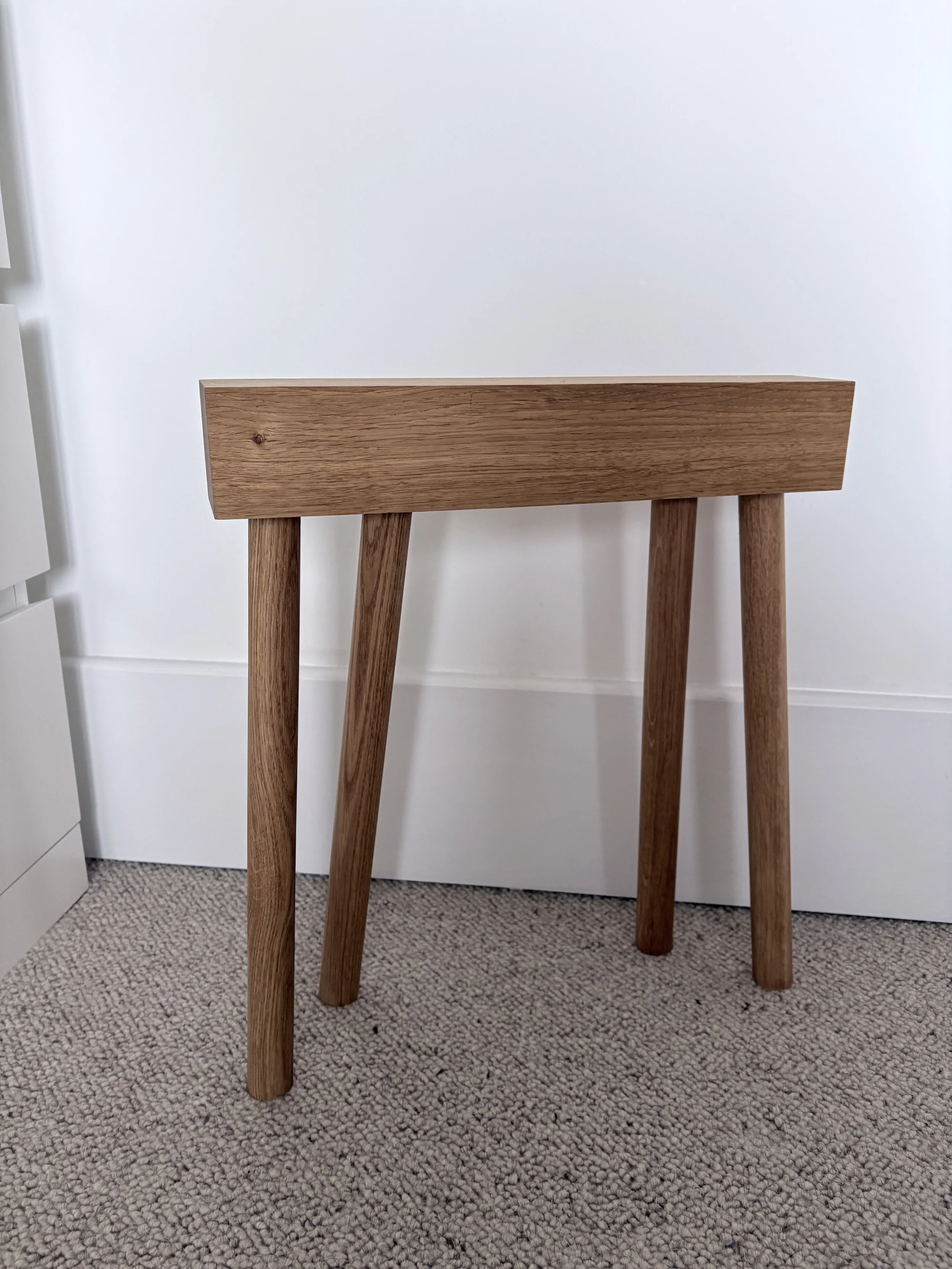 narrow bench for entryway