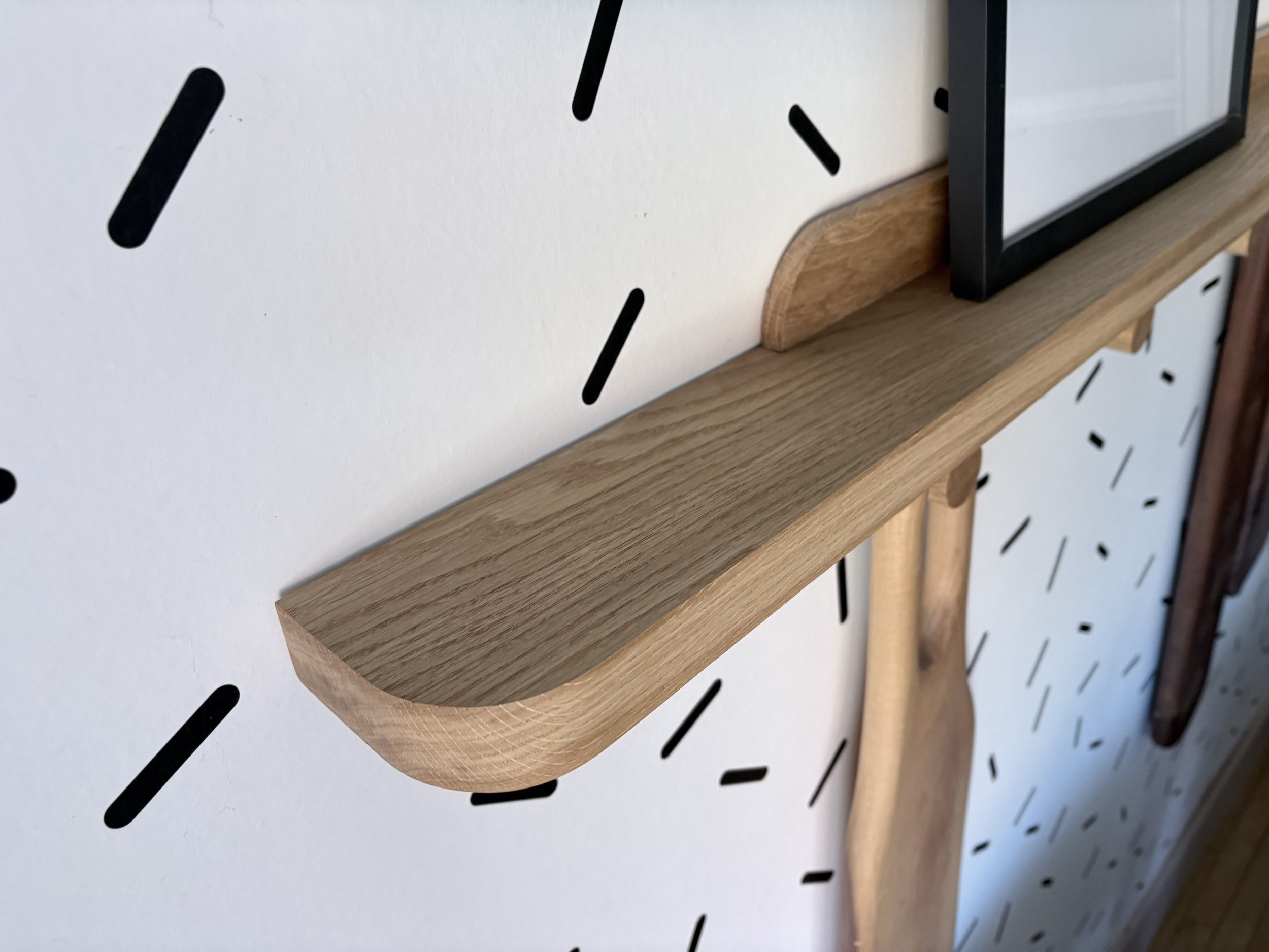 Oak Shelf with Rounded Corners