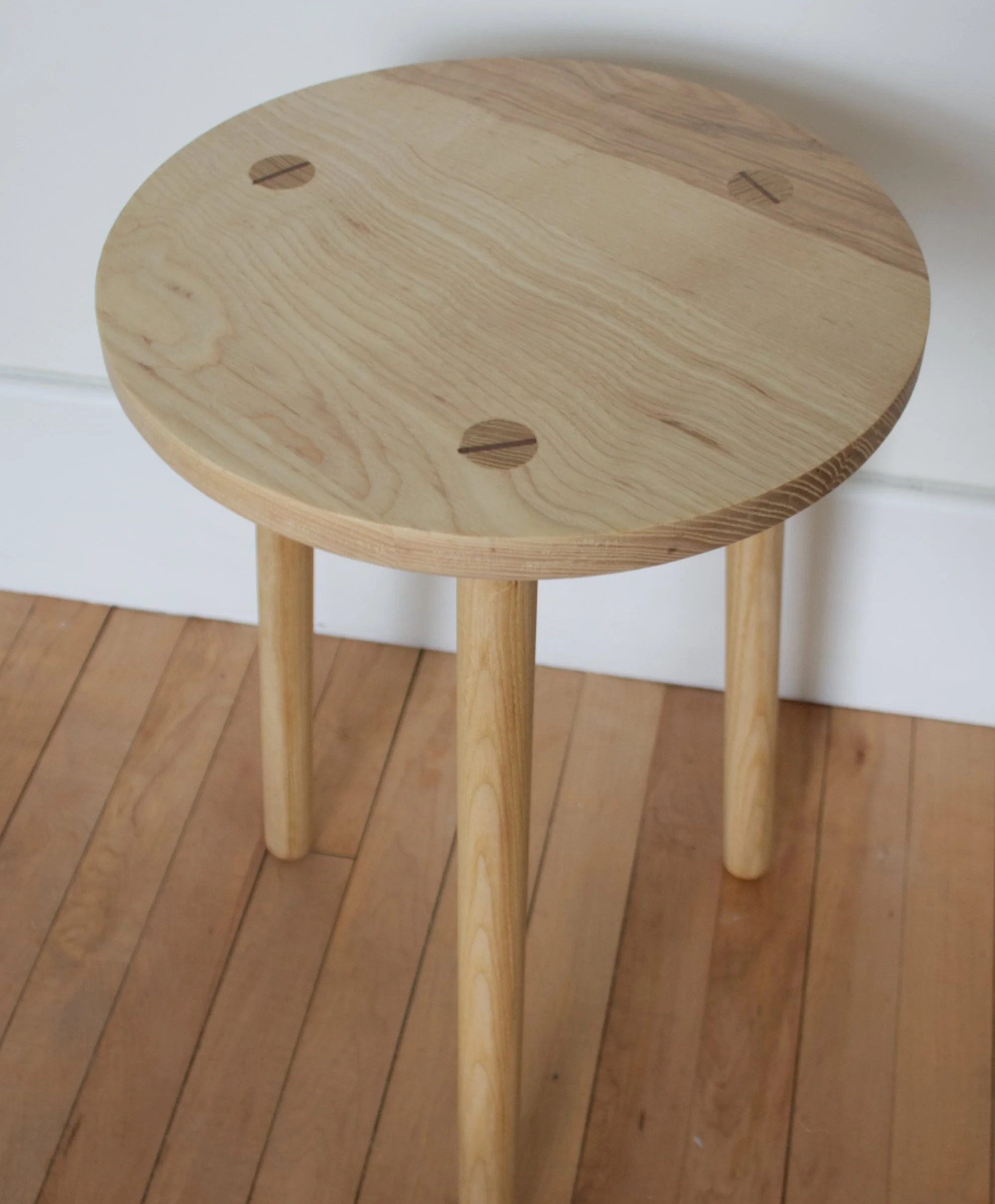 light wood bedside table