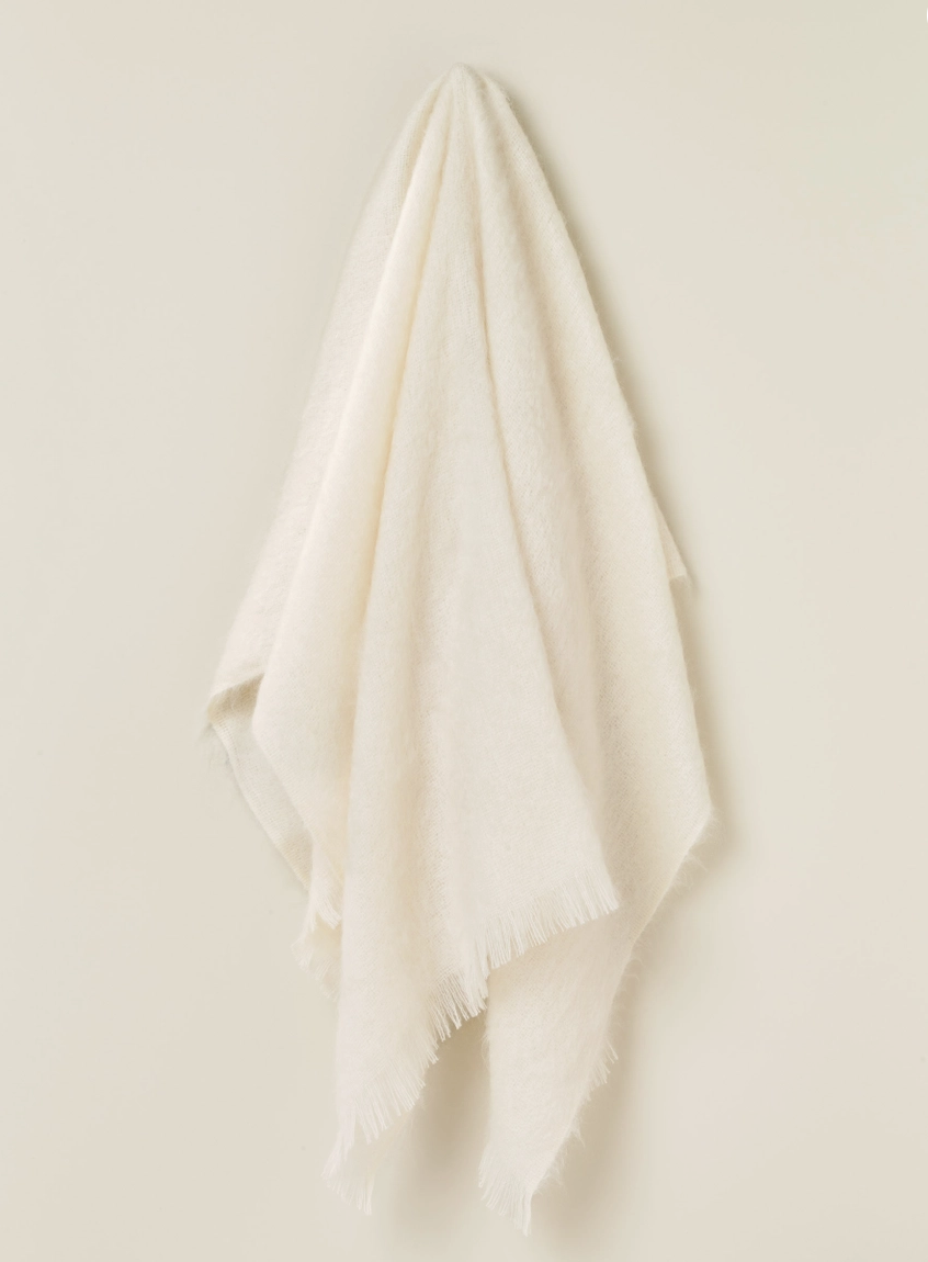 Mohair Blanket Natural