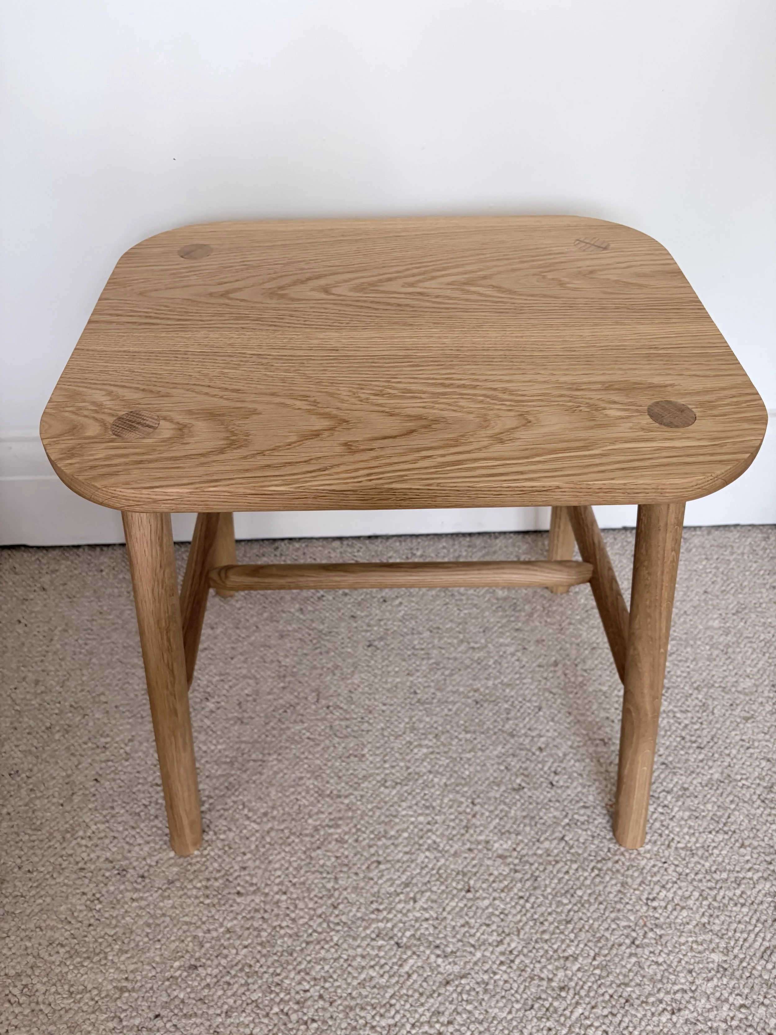 Solid Oak Table with Rounded Edges