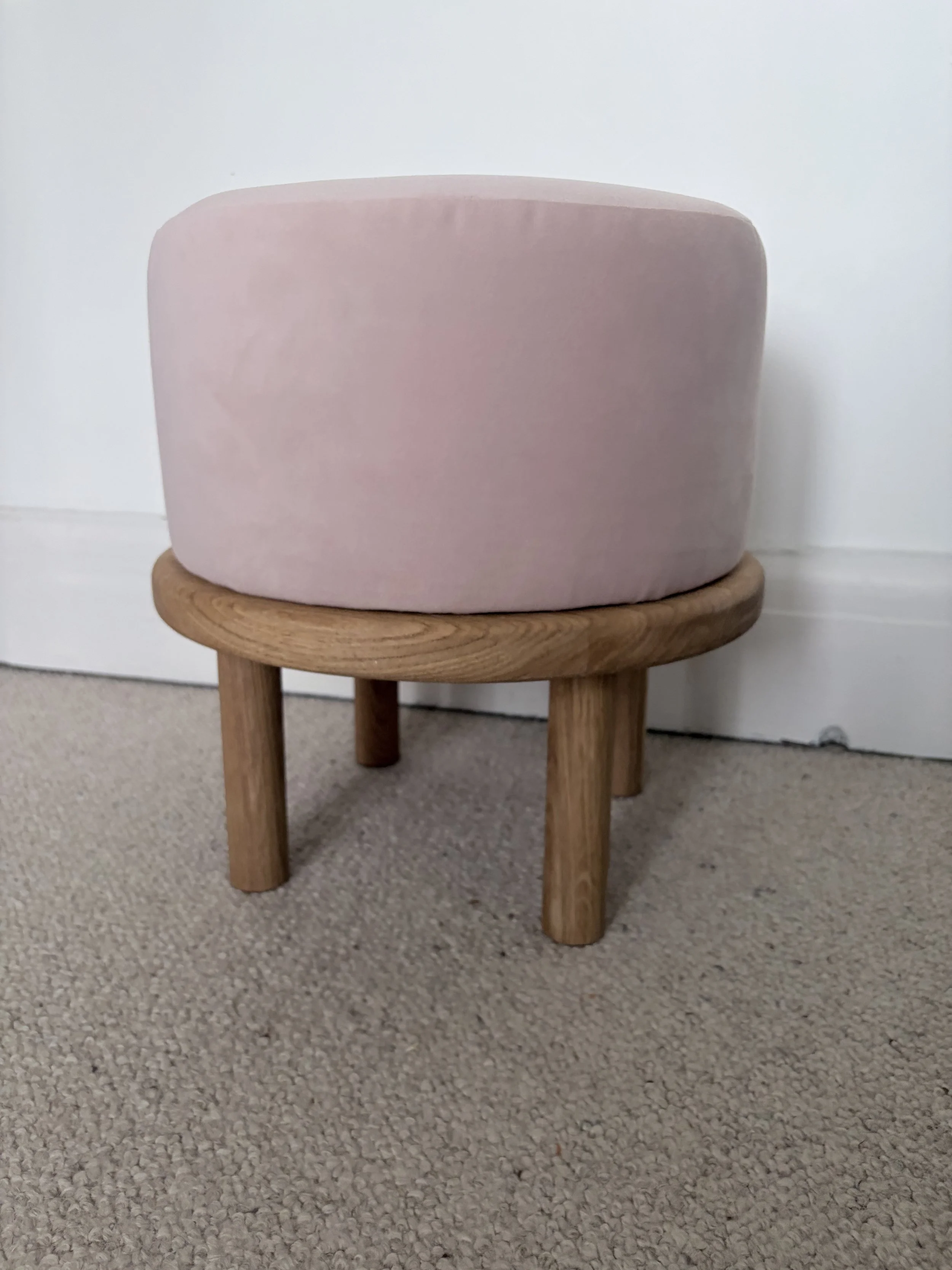 footstool with deep cushion