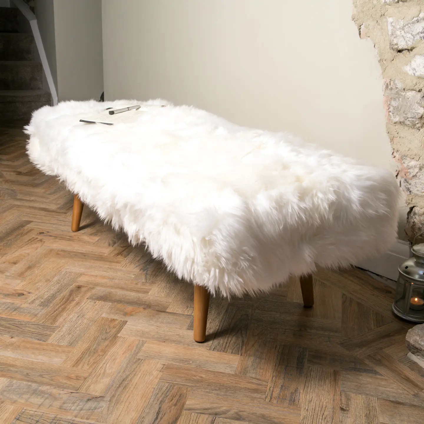 Curly Sheepskin Bench seat