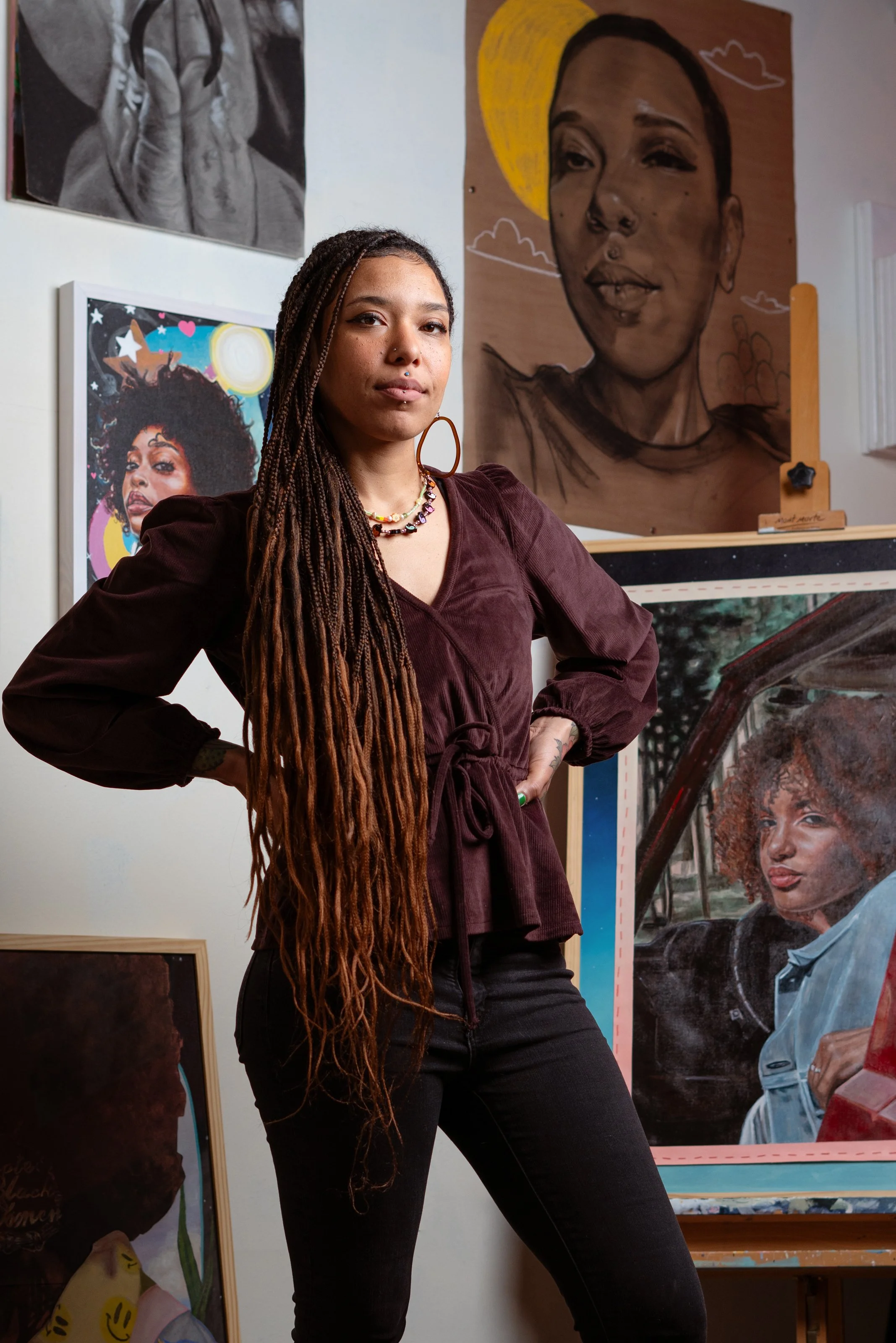 Visual Artist Sadé Lawson in her Austin Studio