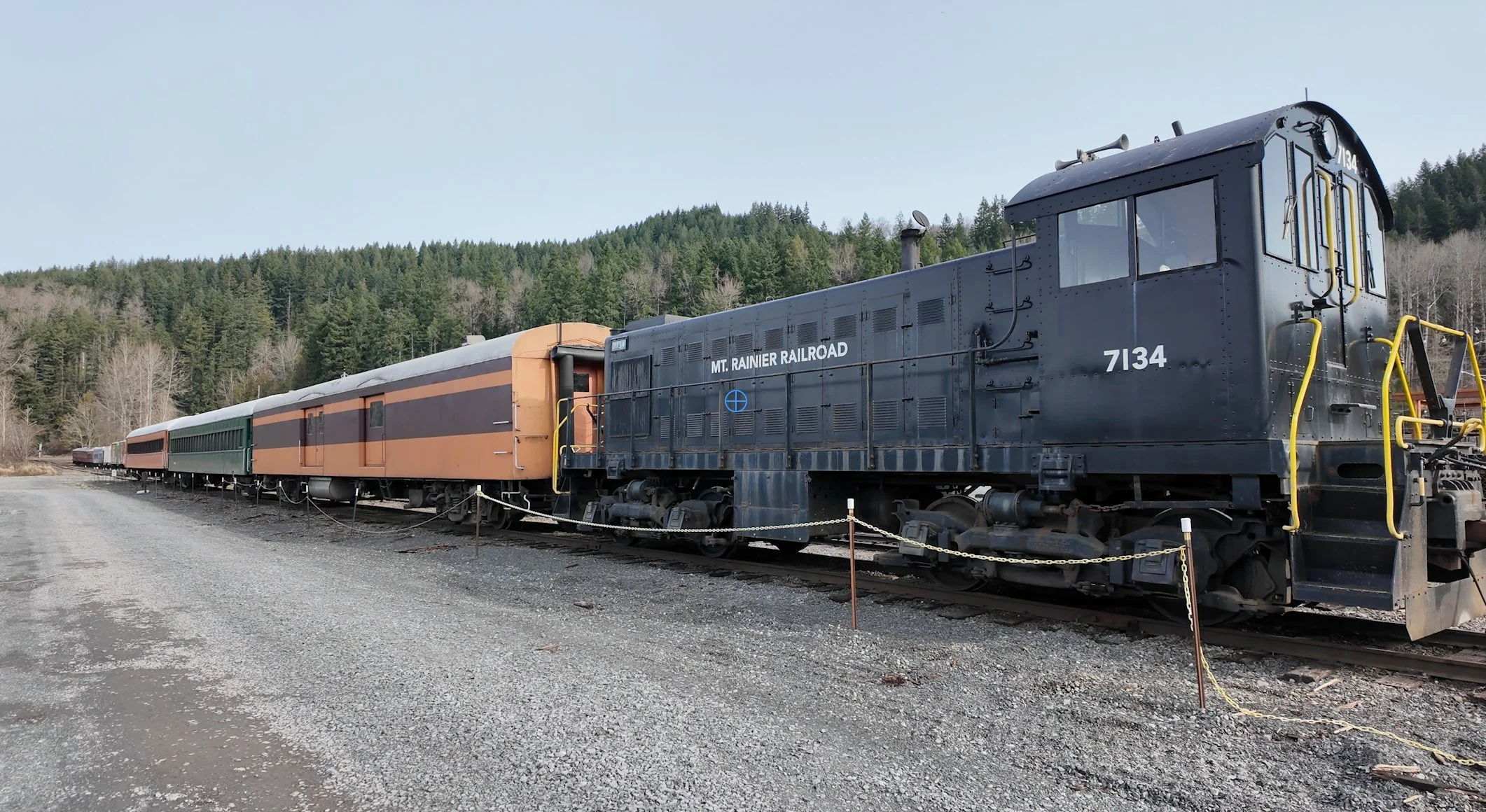 Riding the Mt. Rainier Scenic Railroad in Elbe, Washington