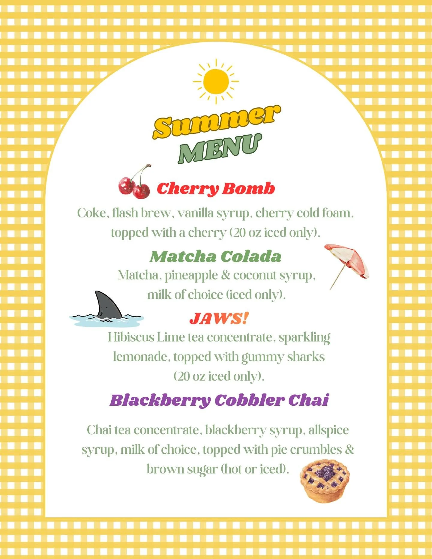 Happy Summer Winston-Salem! Kick back, relax, enjoy the sunshine with us &amp; treat yourself to any one of our amazing summertime coffee &amp; tea specials. 🌞 We can&rsquo;t wait to see you!