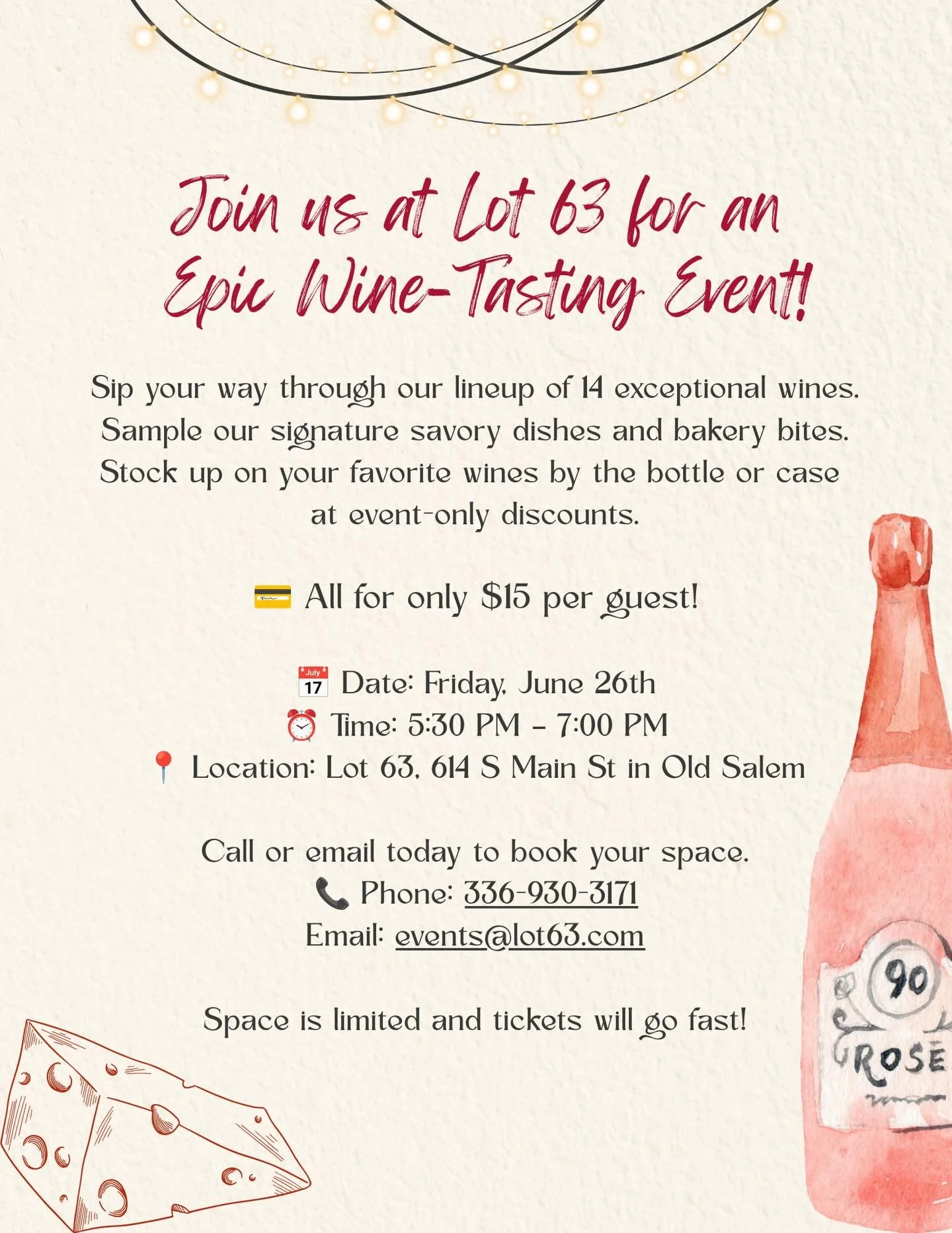 We can&rsquo;t wait to see you! 🍷