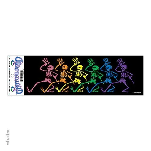 Rainbow Skelly Dancers Grateful Dead Bumper Sticker