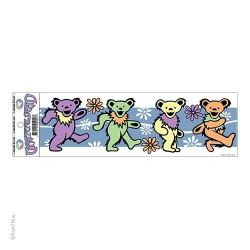Grateful Dead Pastel Dancing Bears Bumper Sticker