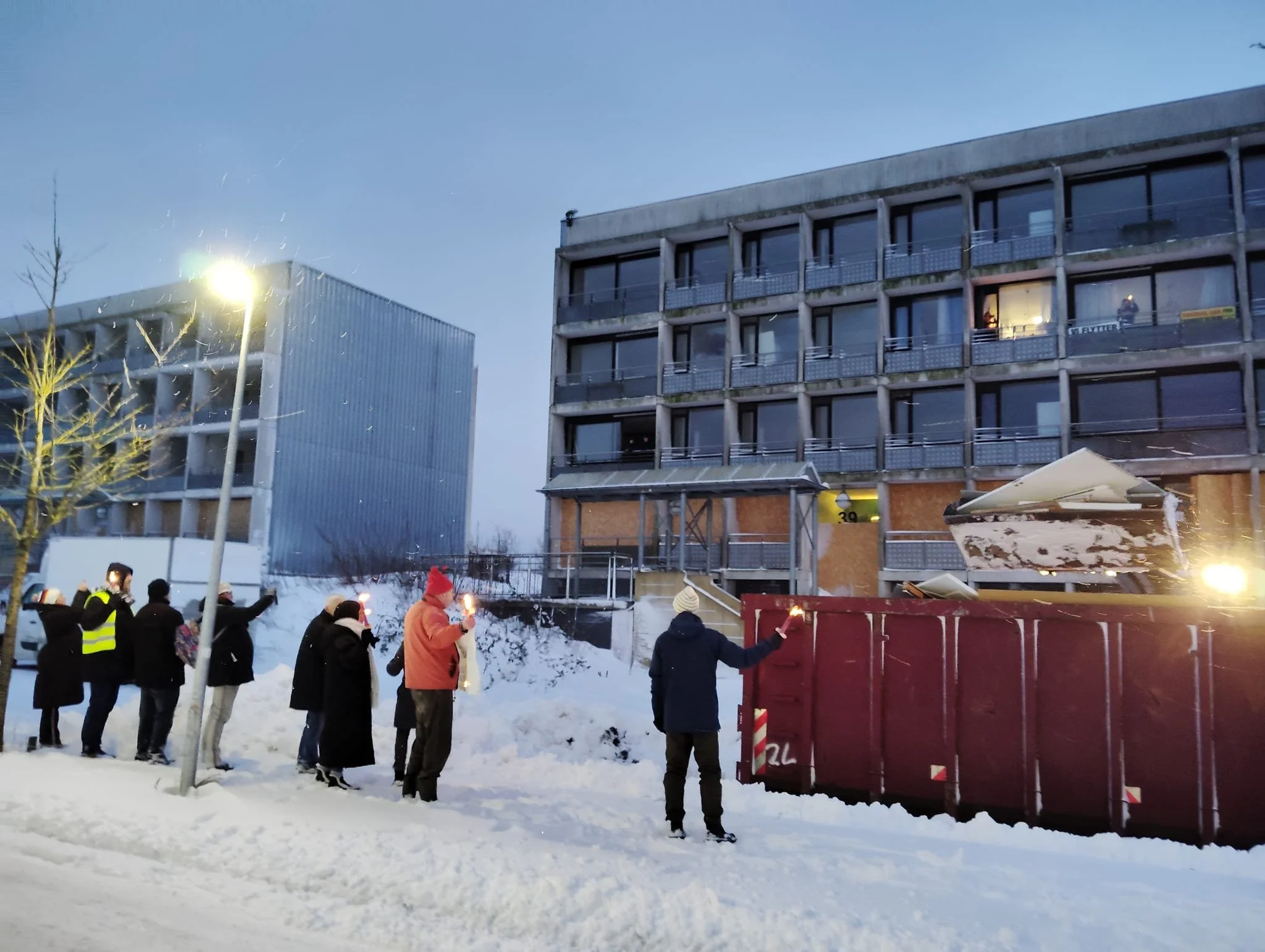 Fakkelaktion mod nedrivninger i Gellerup