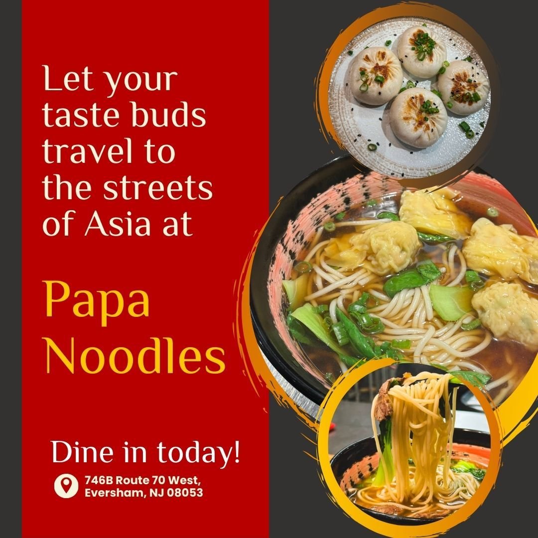 Authentic Asian recipes made with fresh, high-quality ingredients. Experience it for yourself! Visit us today!

📍 746B Route 70 West, Evesham, NJ 08053

#authenticcuisine #chinesefood #papanoodles #phillyeats