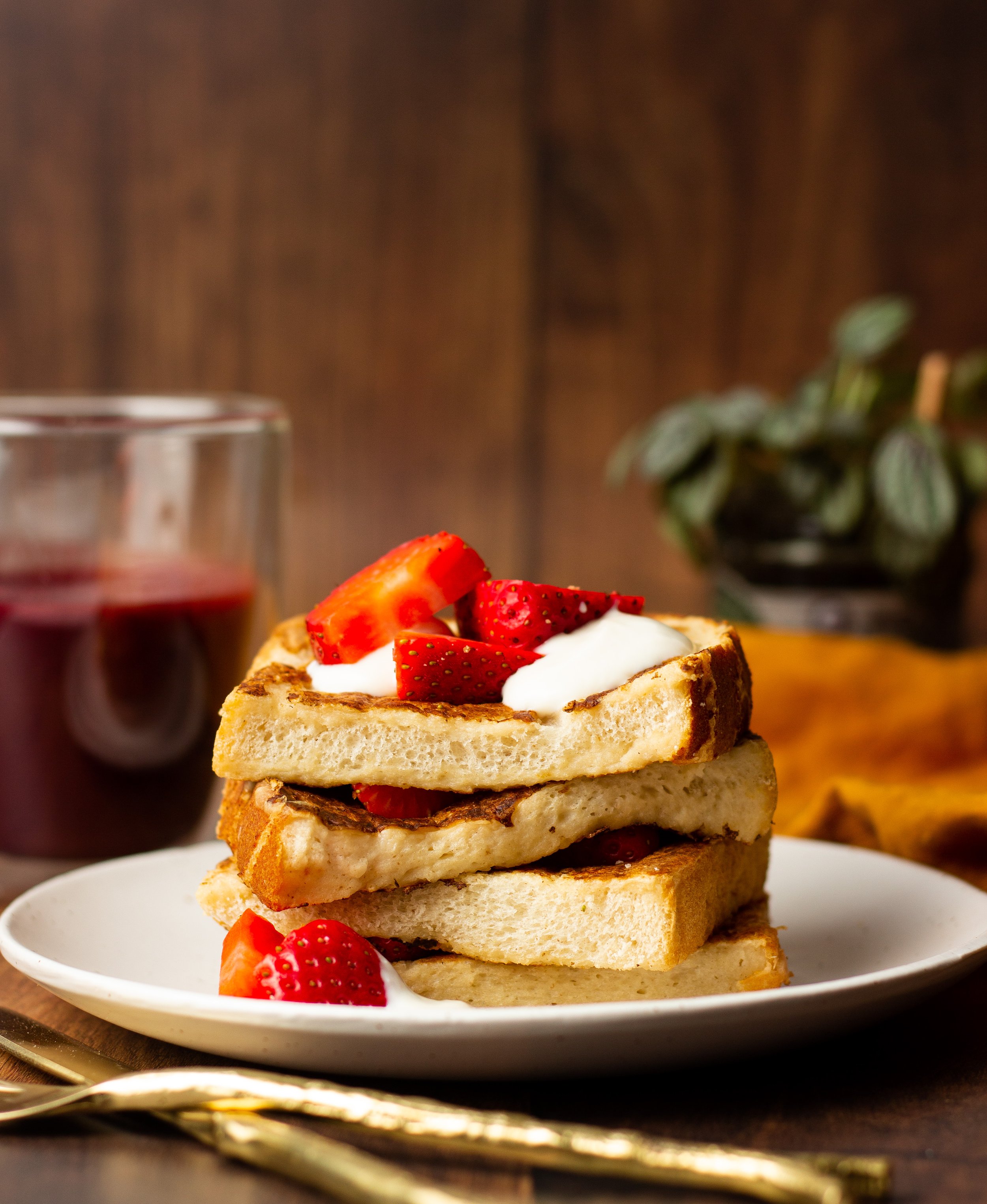 Vegan French Toast with Mockingbird Raw Juice