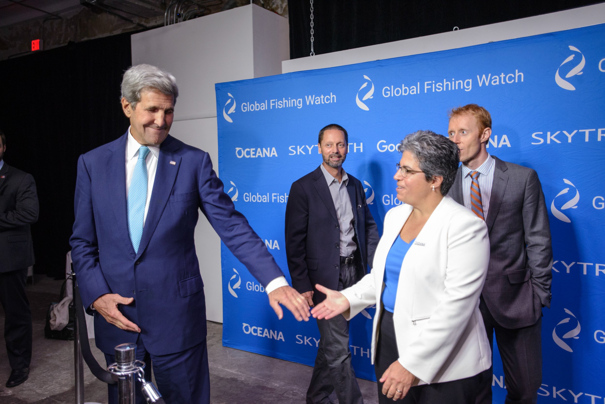 John Kerry with Oceana VP, Jackie Shavitz