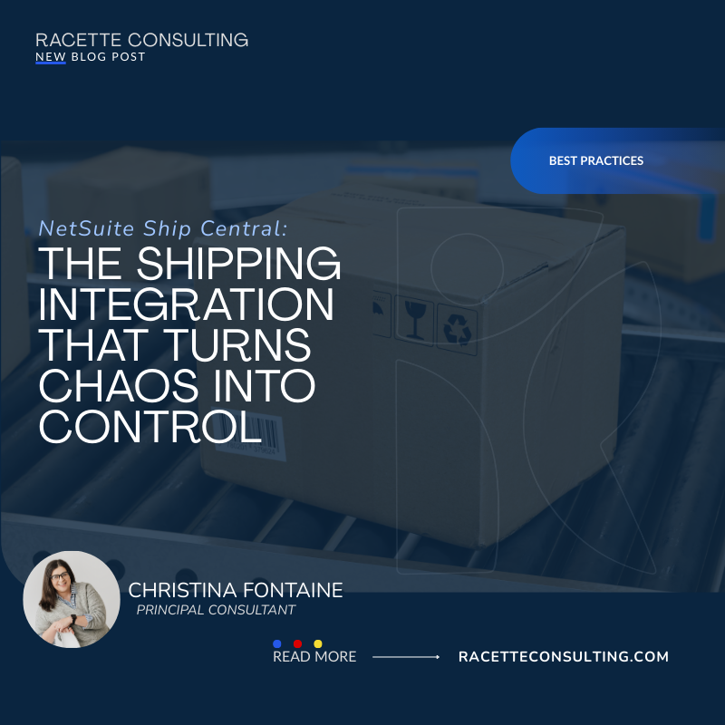 NetSuite Ship Central: The Shipping Integration that Turns Chaos into Control.