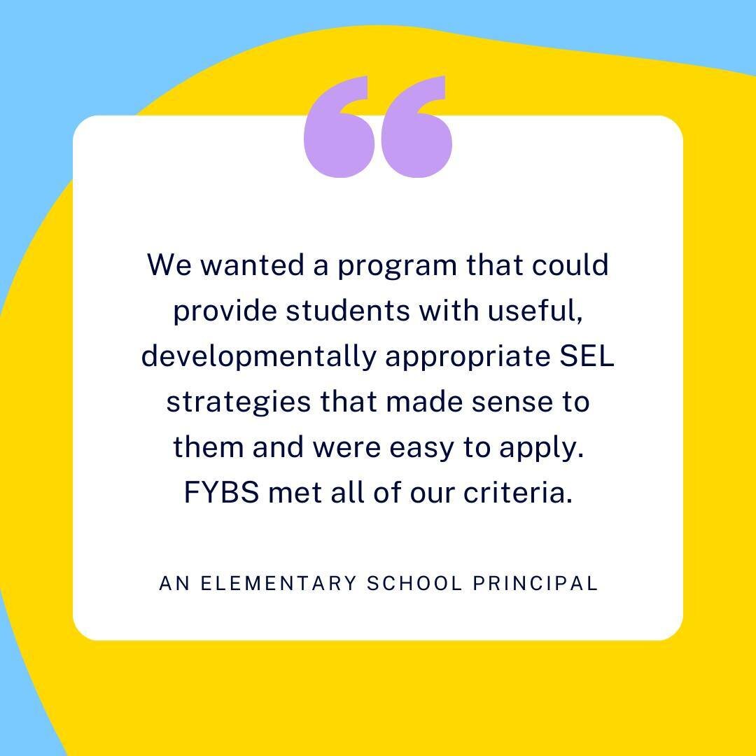 Is your school looking to integrate more social-emotional learning (SEL) into your setting? FYBS offers flexible options for teaching emotion-focused coping strategies. You can use our toolkit materials as is, or you can take them and make them your 