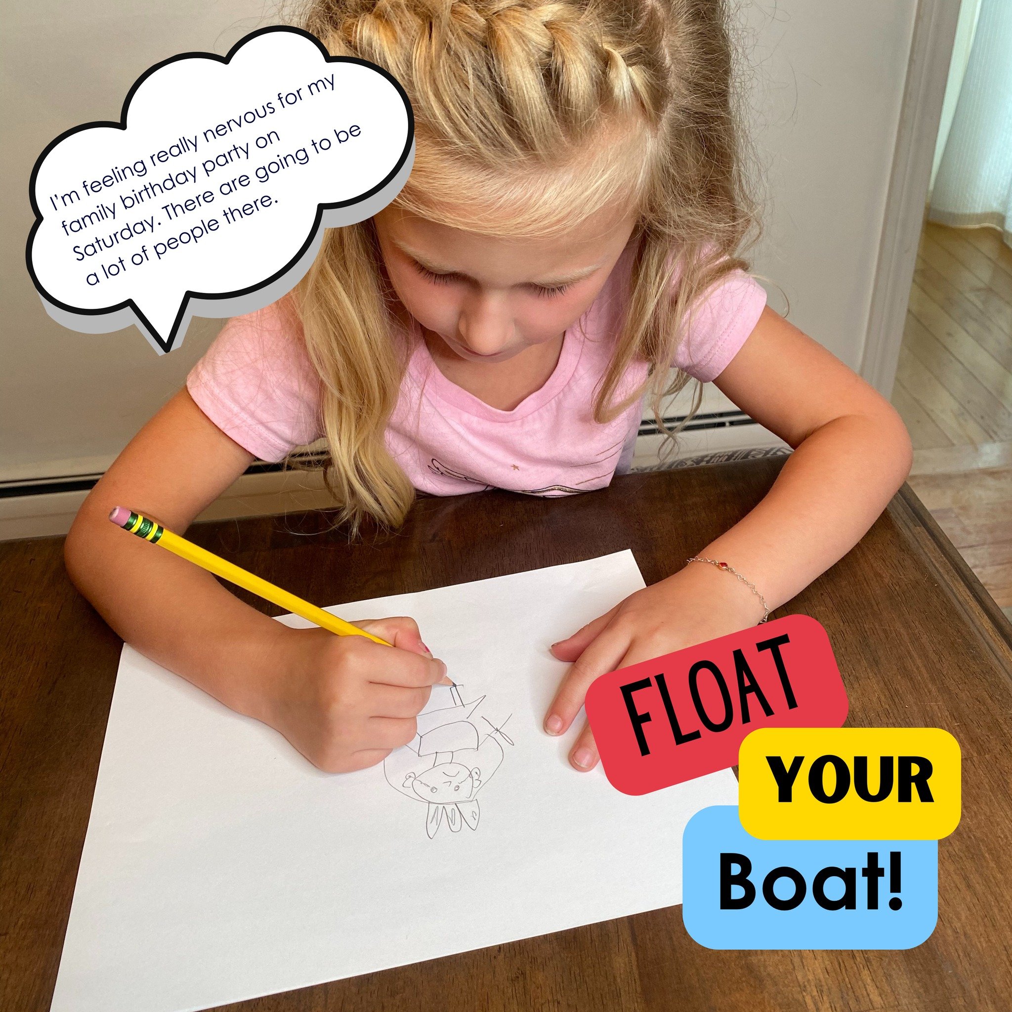 Float Your Boat in action! ⛵️ Don't let your heavy feelings weigh your boat down. Draw or write the feelings that aren't helping you feel your best self, crumple them up, and throw them &quot;overboard&quot; to help let go of those feelings! #strateg