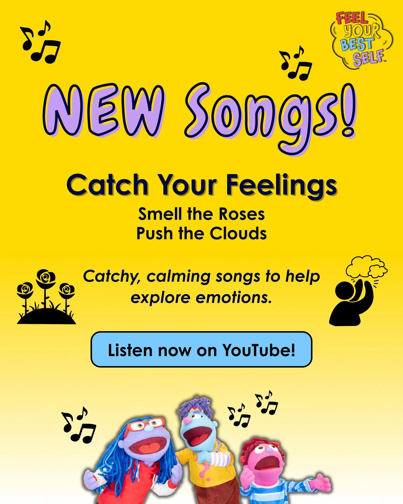 🎶✨ MORE NEW FYBS SONGS ARE HERE! ✨🎶

We&rsquo;re excited to release the second 2 songs from our brand-new FYBS song collection: This week - Catch Your Feelings strategy songs!

Smell the Roses invites you to use your senses and focus on the present