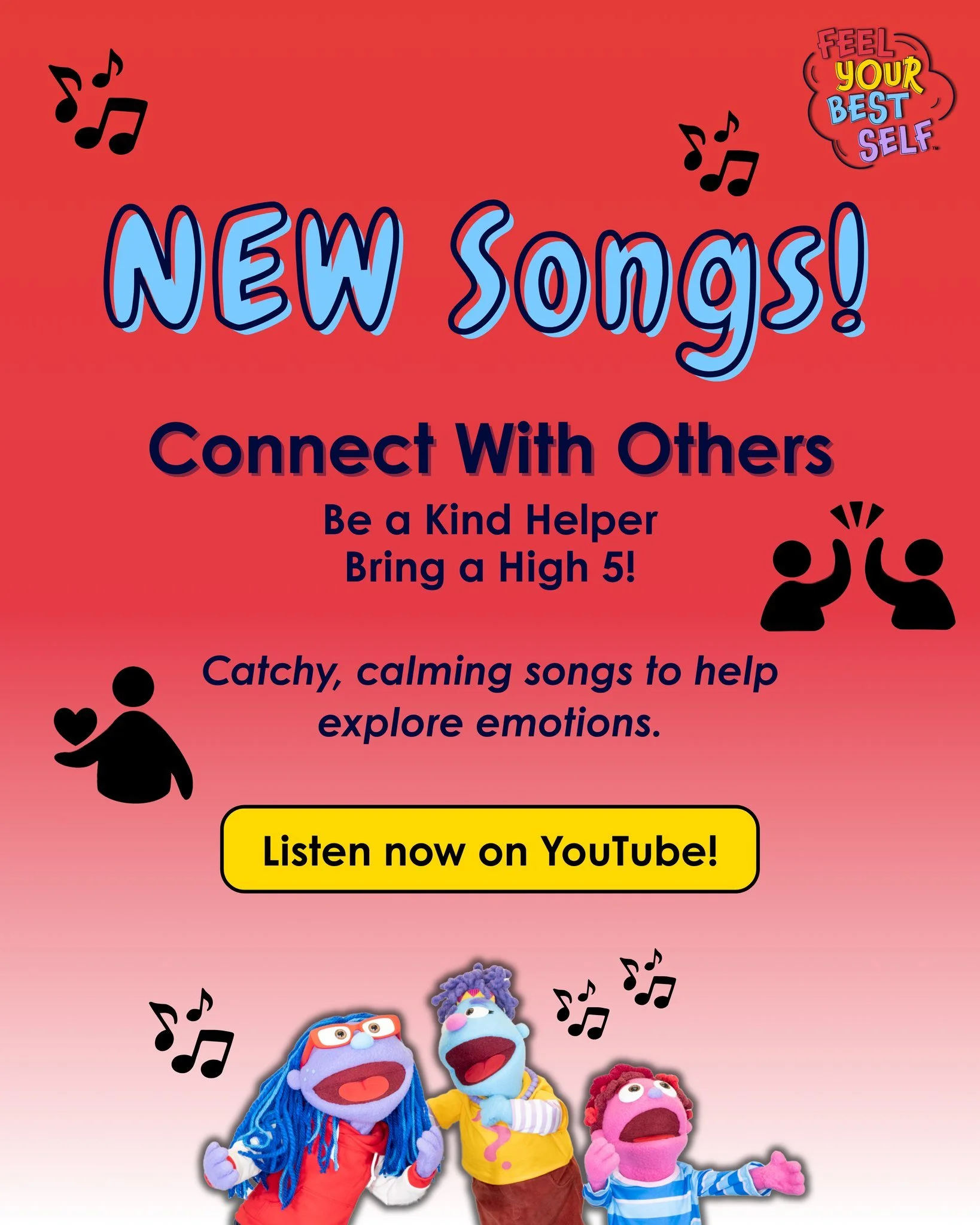 🎶✨ NEW FYBS SONGS ARE HERE! ✨🎶

We&rsquo;re excited to release the final 2 songs from our brand-new FYBS song collection: This week - Connect With Others strategy songs!

Be a Kind Helper shows people how acts of kindness can help others&mdash;and 