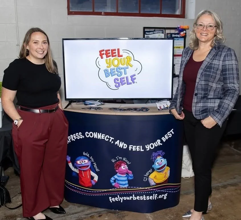 Feel Your Best Self co-founders Dr. Sandy C. and Emily Wicks in action &mdash; making connections and spreading the FYBS joy wherever they go! 🎉🤗

#FeelYourBestSelf #conference #socialemotionallearning