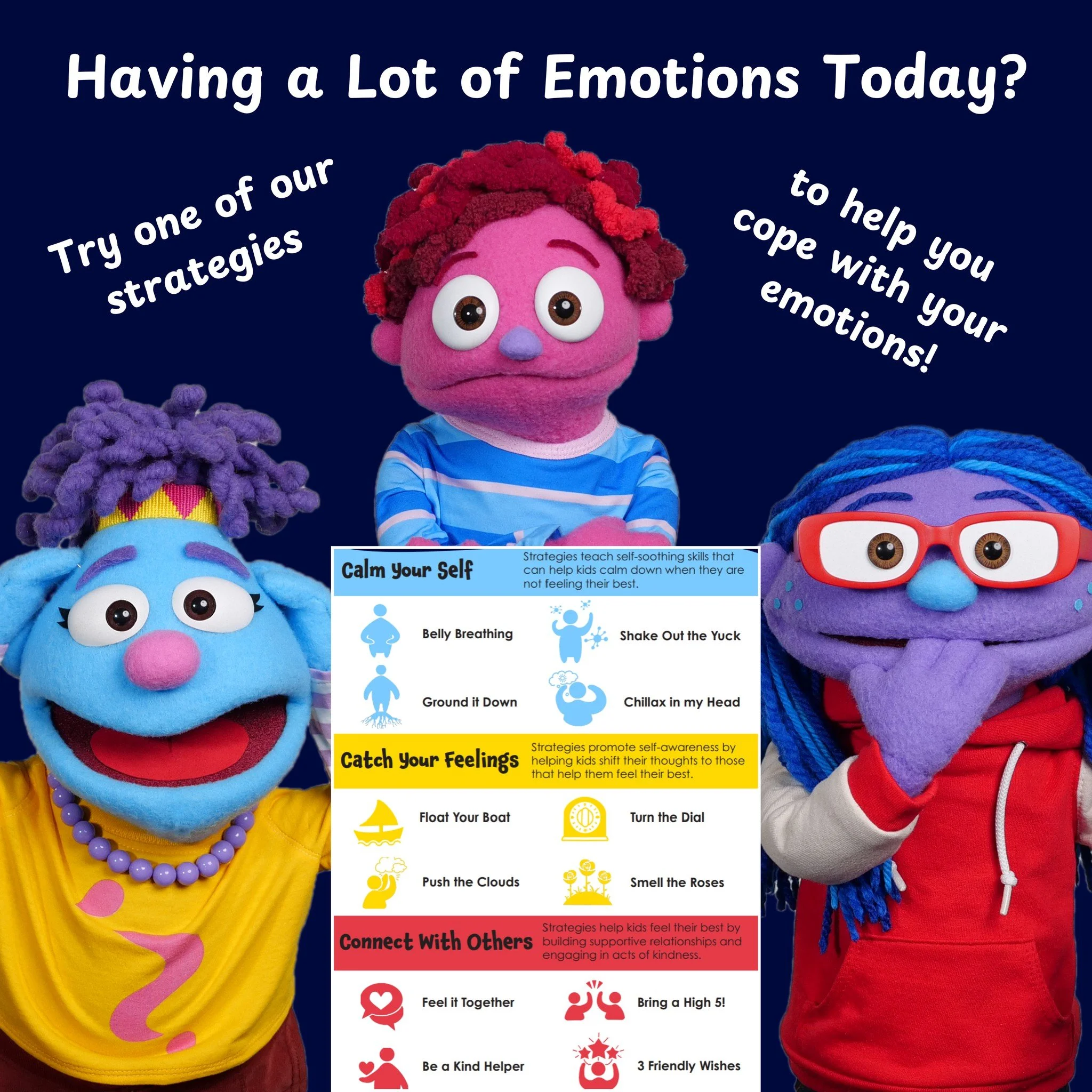 Having a lot of extra emotions today? Feel Your Best Self can help you navigate your feelings on tough days and bring simple solutions to coping with your emotions. Try out some of our emotion-coping strategies to help you Feel Your Best Self today a