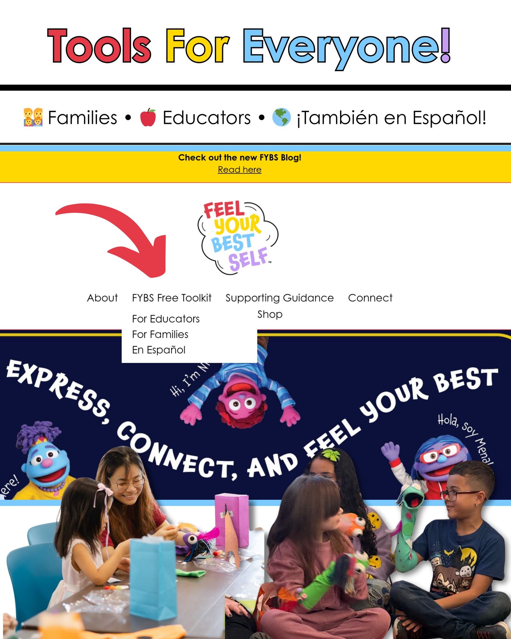The Feel Your Best Self website is packed with free resources&mdash;and everything is available in both English and Spanish! 🙌

Whether you're using FYBS at home, in the classroom, or out in the community, we've got you covered 💛

👨&zwj;👩&zwj;👧&
