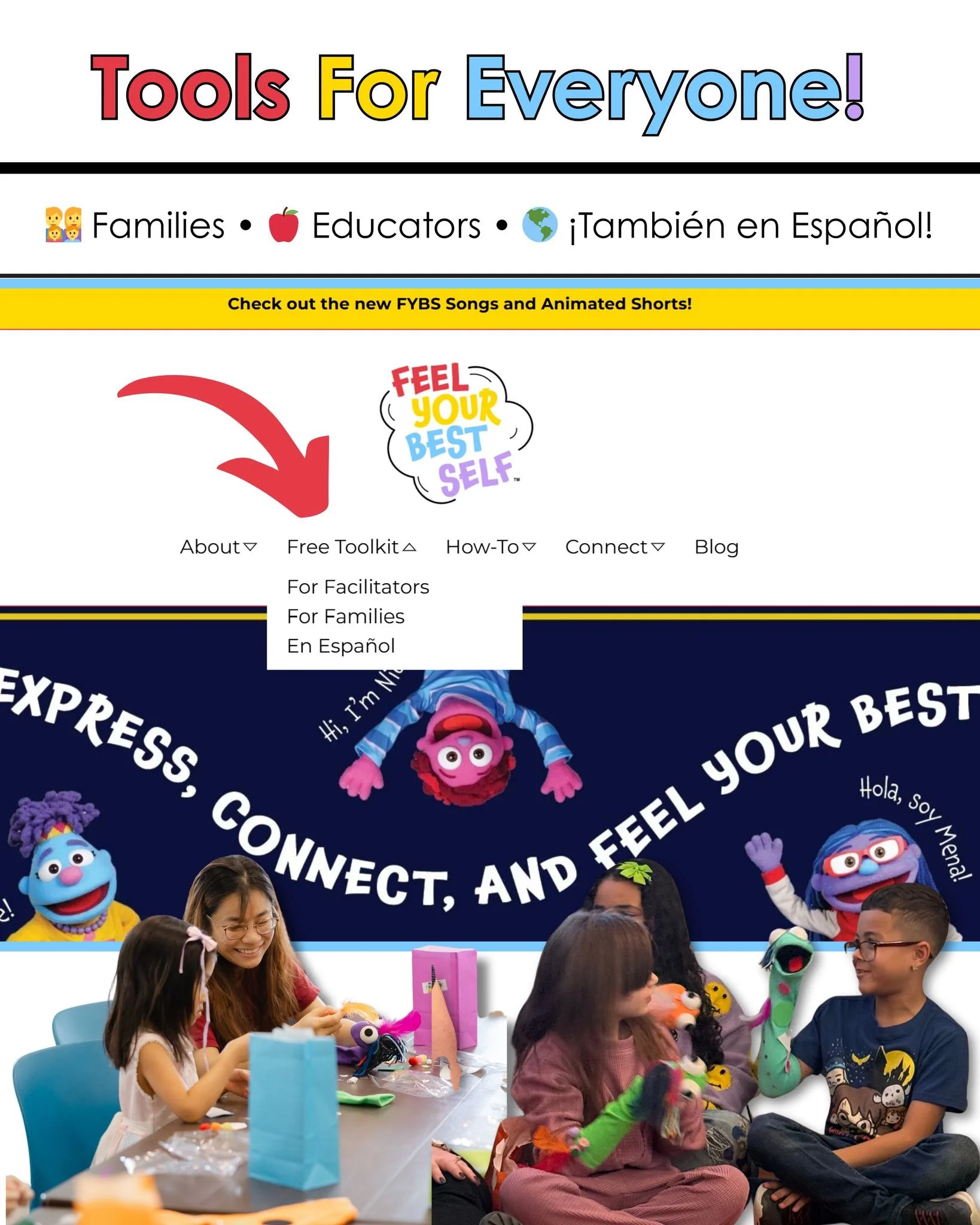 The Feel Your Best Self website is packed with free resources&mdash;and everything is available in both English and Spanish! 🙌

Whether you're using FYBS at home, in the classroom, or out in the community, we've got you covered 💛

👨&zwj;👩&zwj;👧&