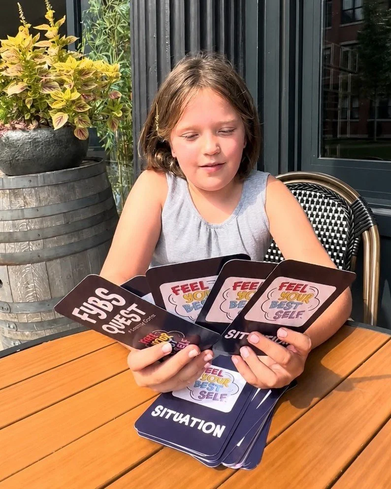 One deck. Endless ways to play. 

FYBS Quest makes social-emotional learning feel like play, not work. With multiple game variations, kids can practice navigating big feelings and real-life situations again and again&mdash;without getting bored.

👉 
