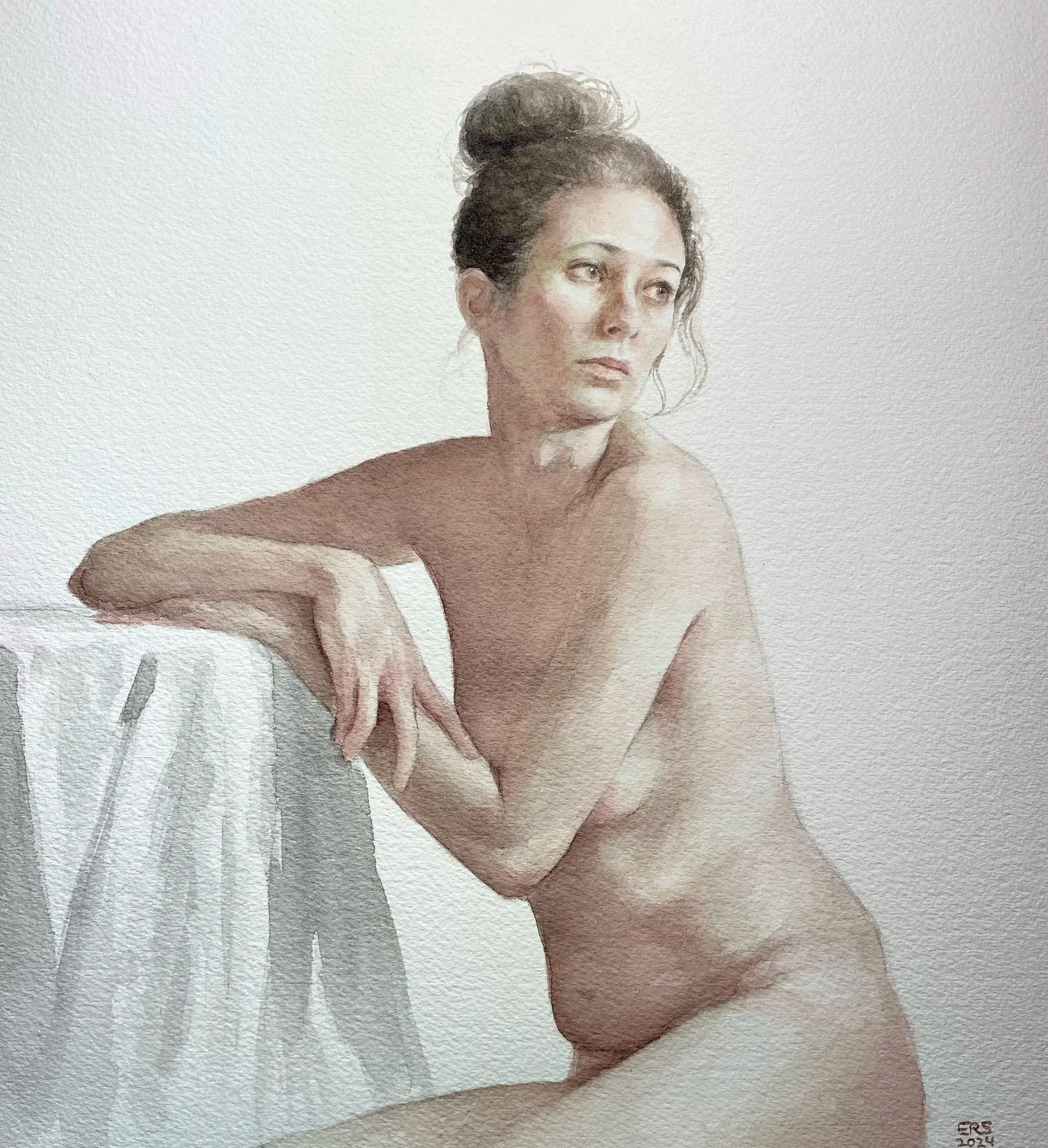 Nude figure, 30x25cm, 🔴