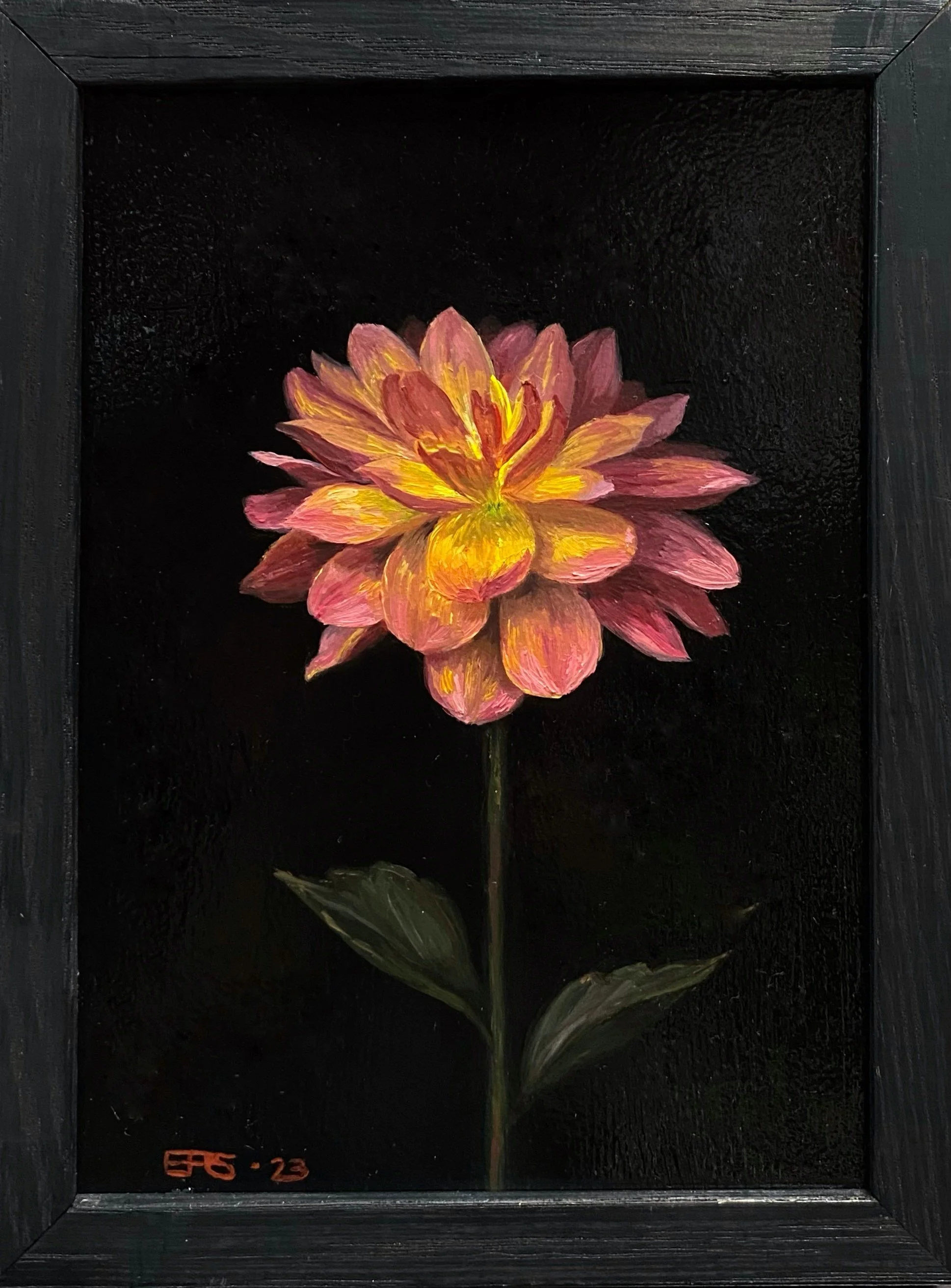 Dahlia, framed, 20x15cm, contact me for price