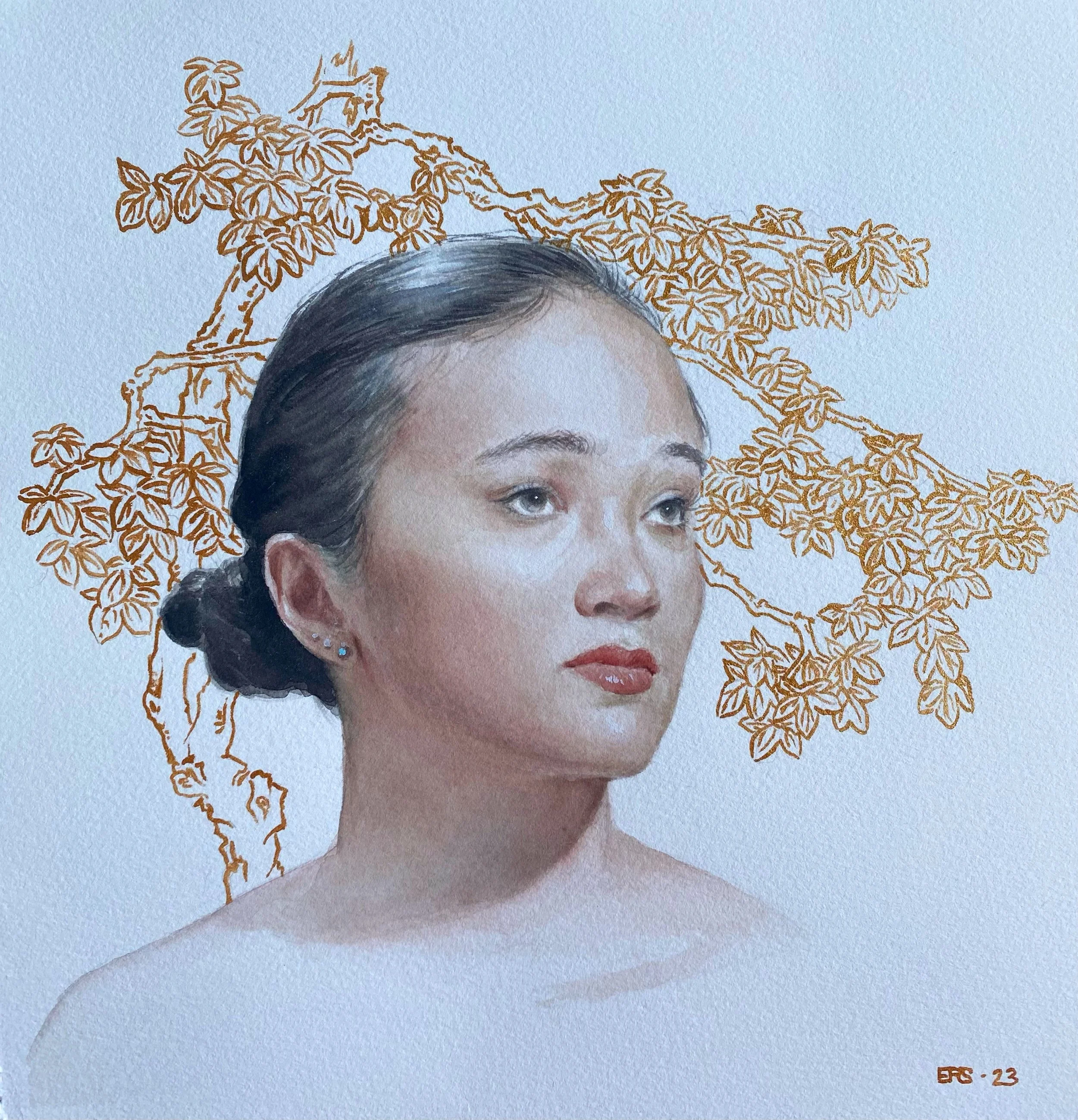 The Golden Tree, 28x27cm, 🔴