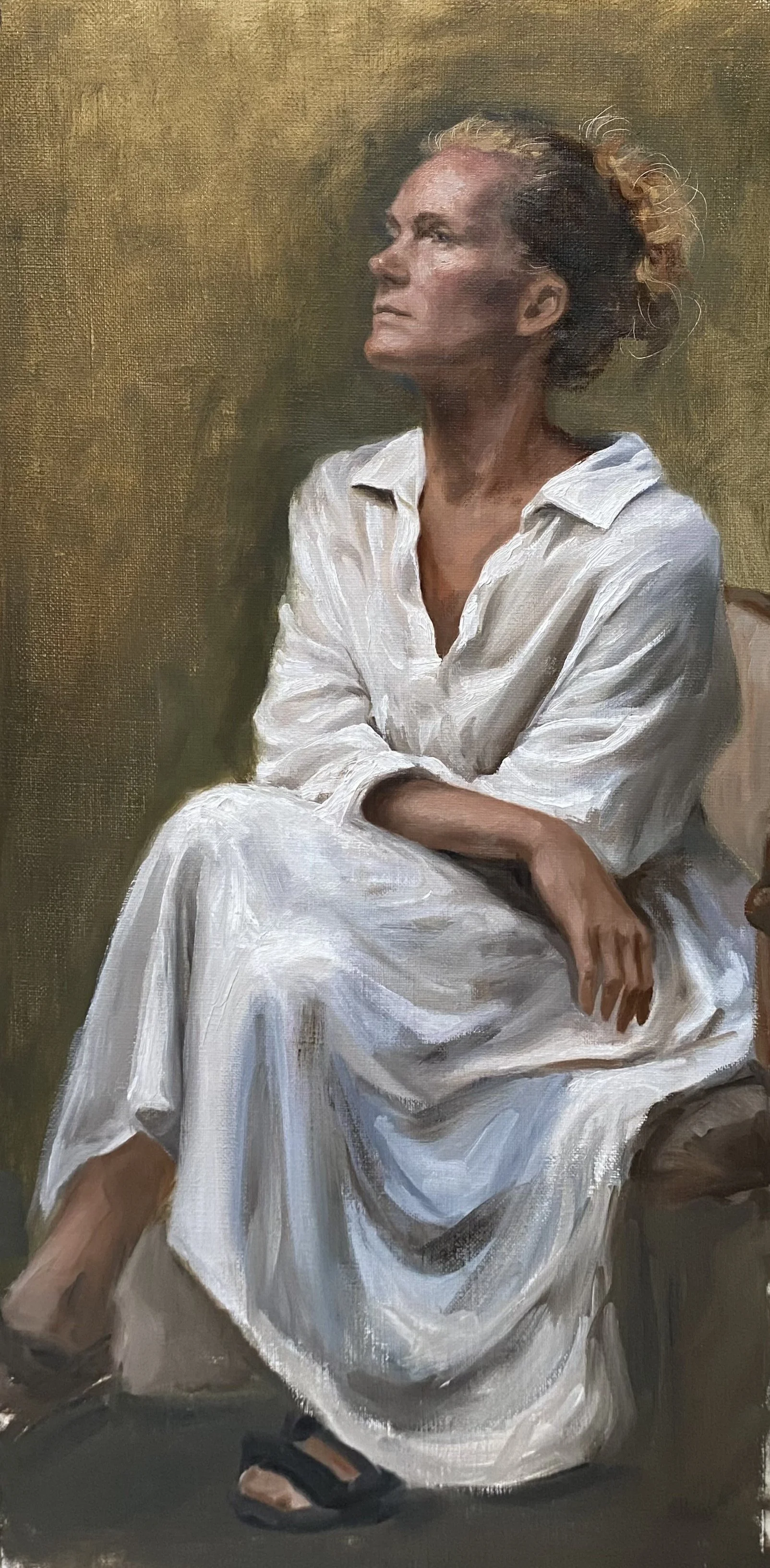 Chris in White, 52x24cm, $350