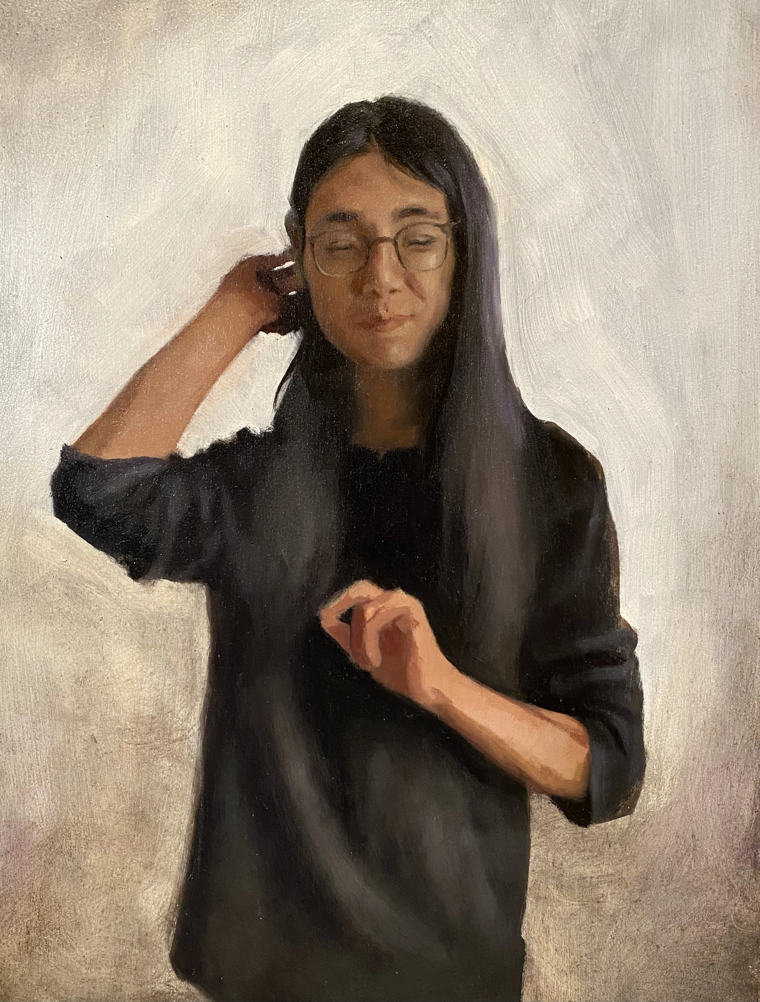 Yamada Daiki, Oil on wood panel, $300