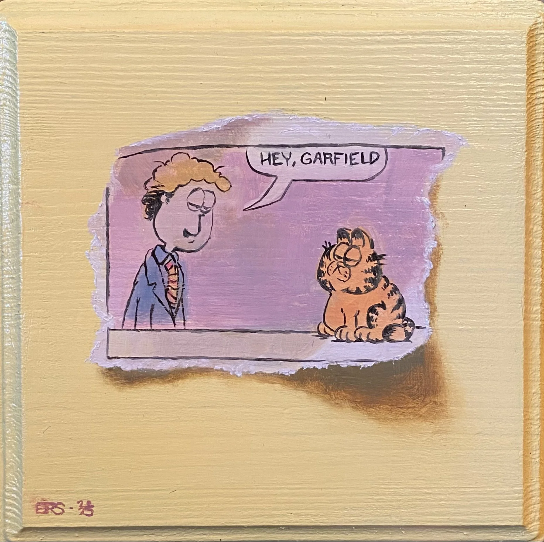 Hey, Garfield, 5x5x.5", $90