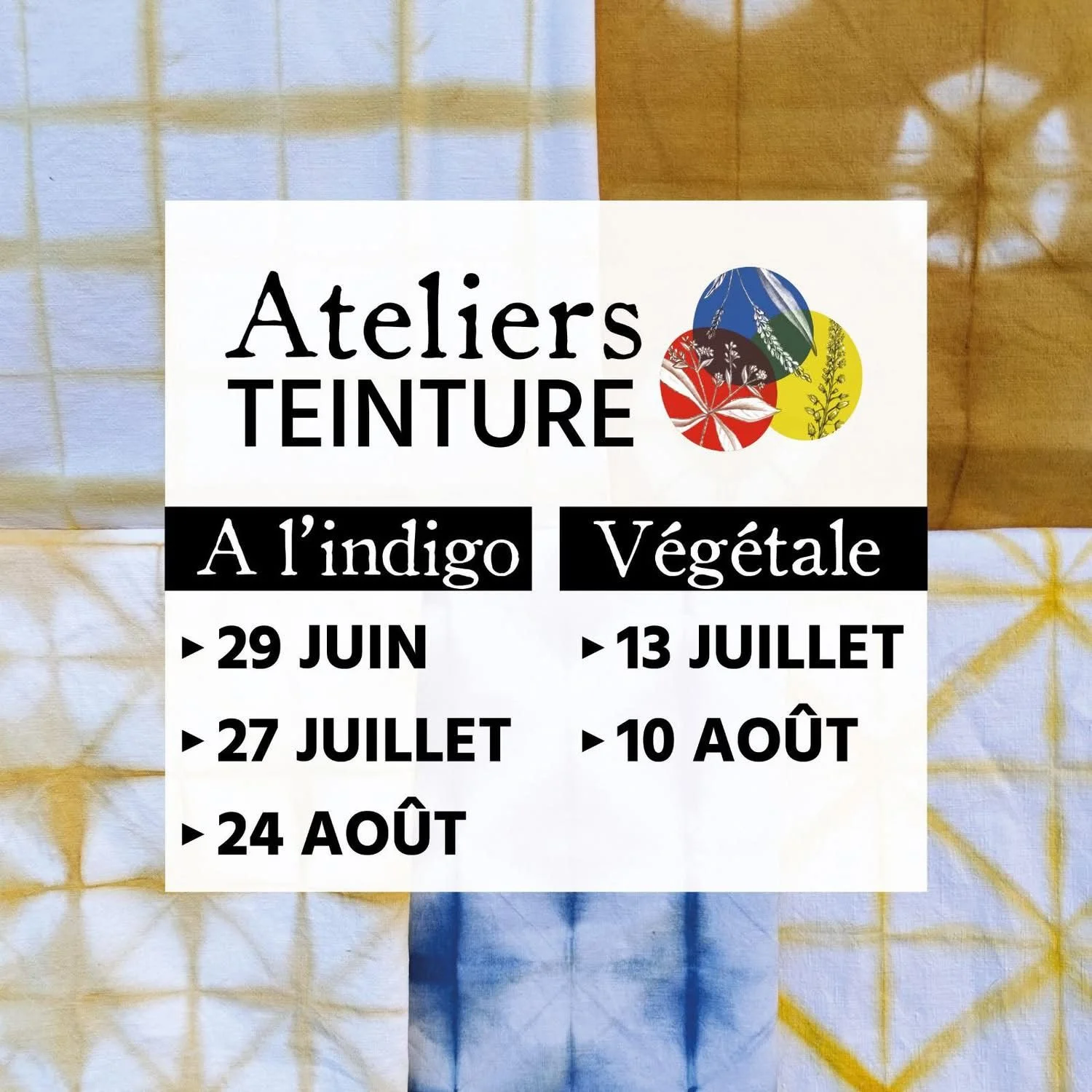 Atelier teinture à l’indigo