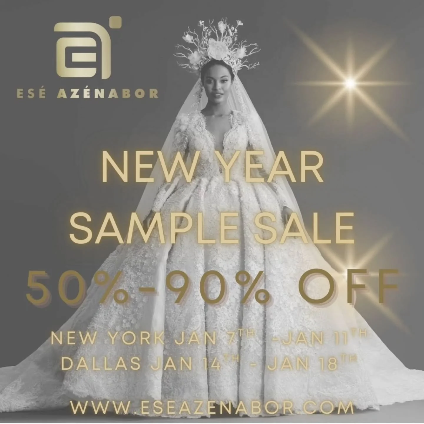 HAPPY NEW YEAR🎇🎇🎇
IT'S TIME FOR OUR NEW YEAR SAMPLE SALE! IF YOU MISSED OUR HOLIDAY SAMPLE SALE, YOU HAVE A CHANCE TO GRAB YOUR GOWN AT OUR NEW YEAR SAMPLE SALE💕💕
NEW YORK LOCATION: JAN 7TH - JAN 11TH
DALLAS LOCATION: JAN 15TH - JAN 18TH
BRIDAL 