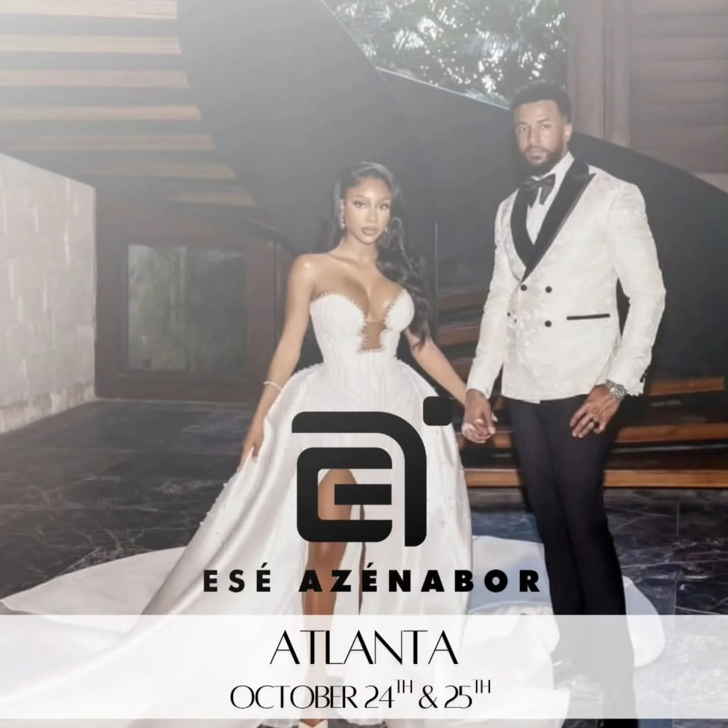 ATLANTA-BRIDES-TO-BE!! We are coming to you💕
 Meet our Head designer Es&eacute; and design your dream wedding gown💕 only few Slots left. We can&rsquo;t wait to see all of our #EseAzenabor Brides-to-be at our Pop-Up Oct 24th and 25th at the @ritzcar