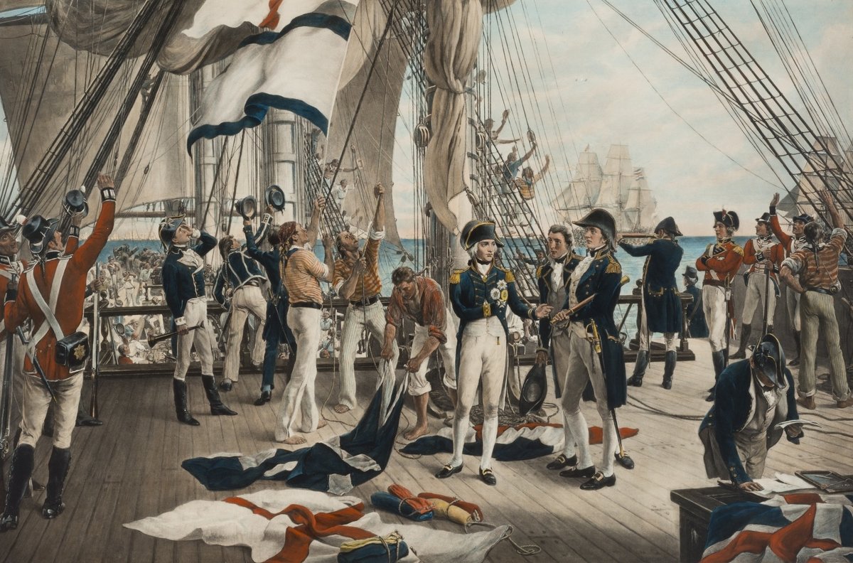 Nelsons last signal at Trafalgar, by Thomas Davidson