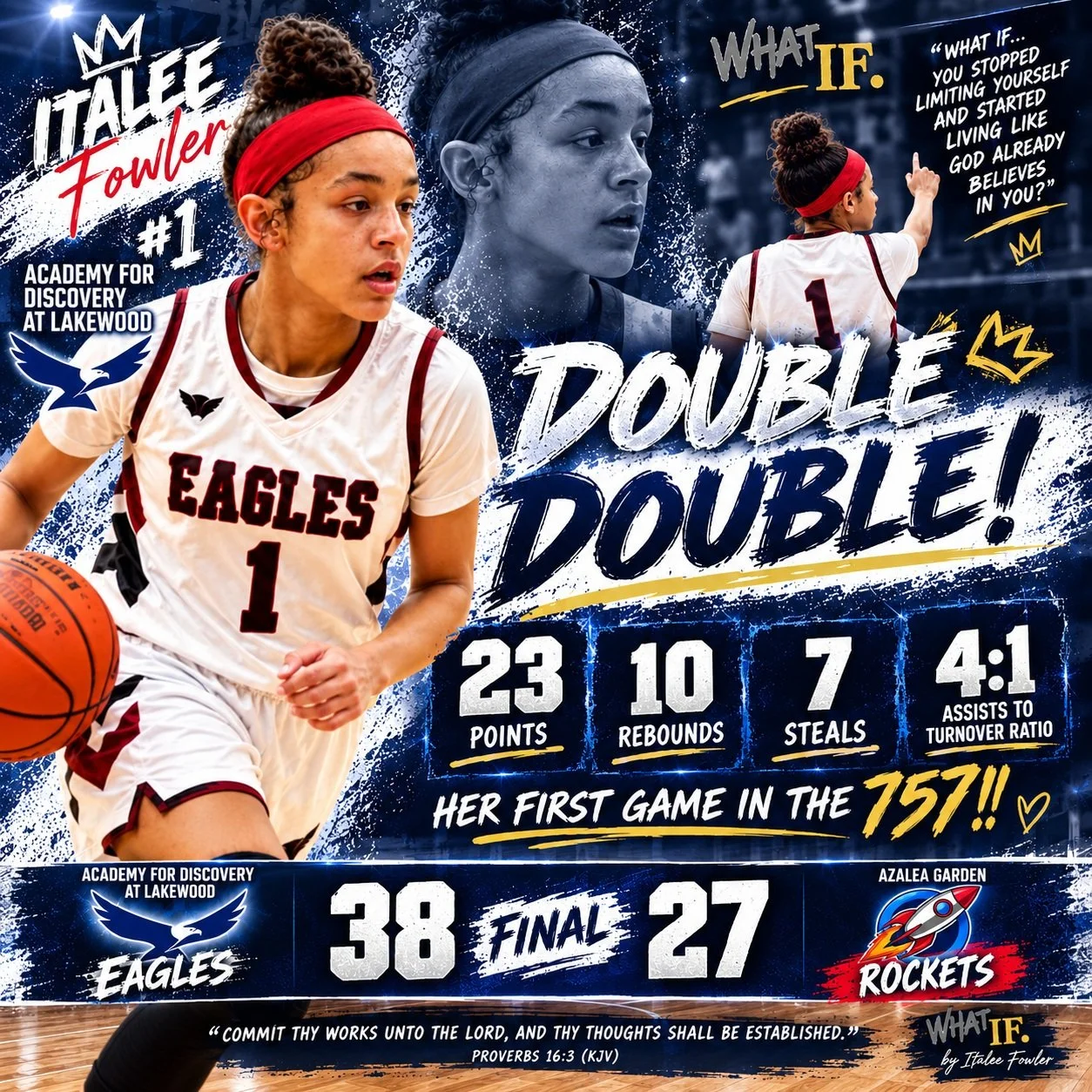 First game of the season - First game in the 757!! 

Proud of how in rhythm she played. The jumper was not falling but she found other ways to help get it done. 

THEY SHADOWED HER THE WHOLE 2ND HALF AND WHEN I SAY SHADOWED BRO...THEY SHADOWED HER WH