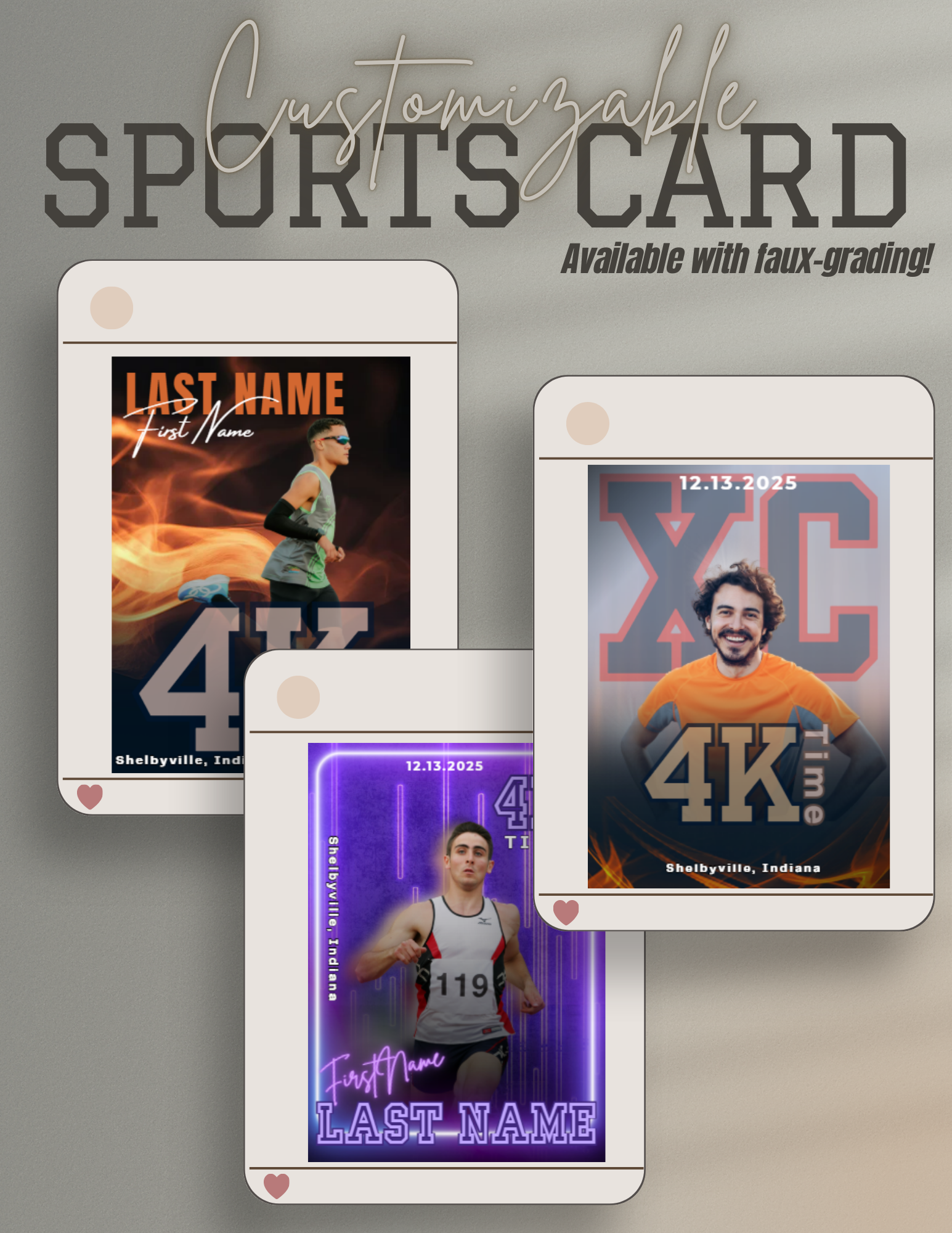 Customized Sports Card-Cross Country