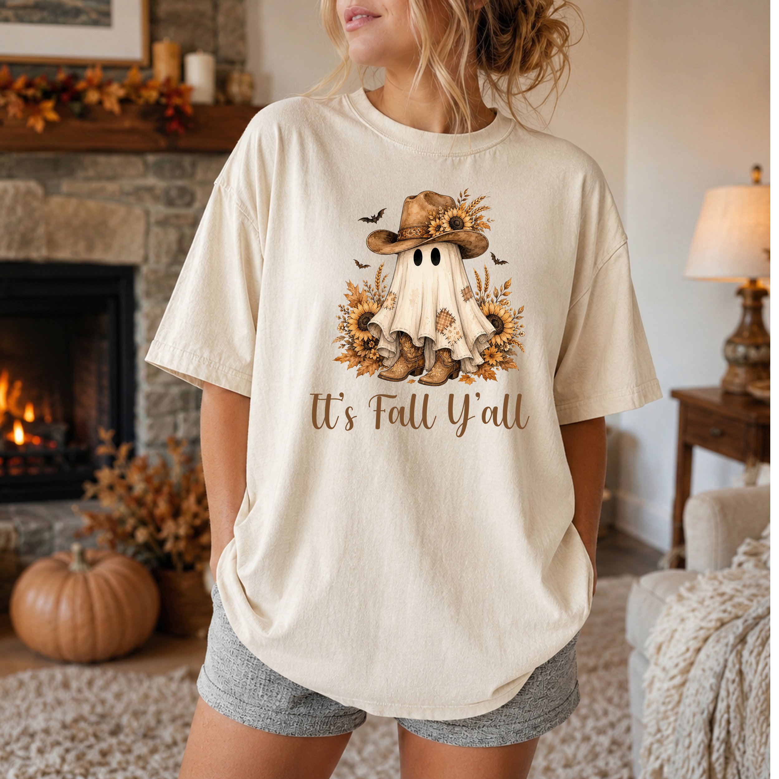 It's Fall Y'all Cowboy Ghostie
