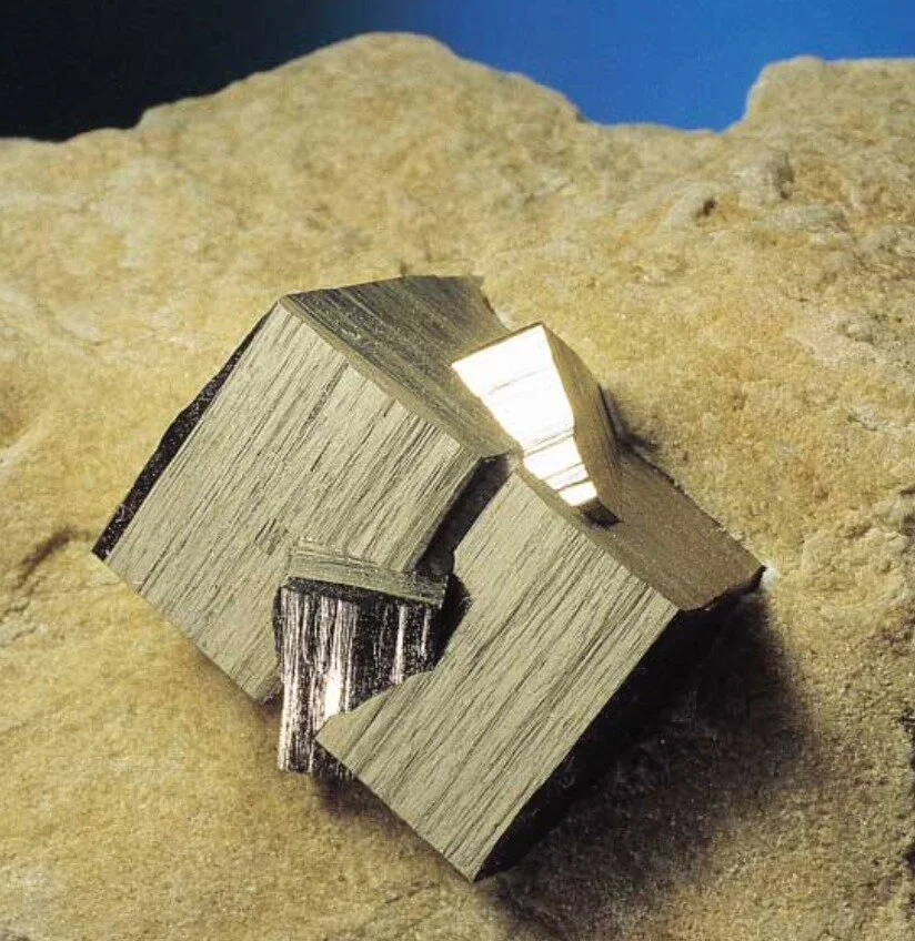 Pyrite in matrix. &quot;Elena Vein, Level 1&quot;. Collection and photo: J. M. Sanchis. Revista BOCAMINA; No 12 October 2003. 
#ambasaguas #pyrite #pyritecrystal #pyritecrystals 
#naturalcrystals #crystalporn #geology #minerals 
#mineralcolection #mi