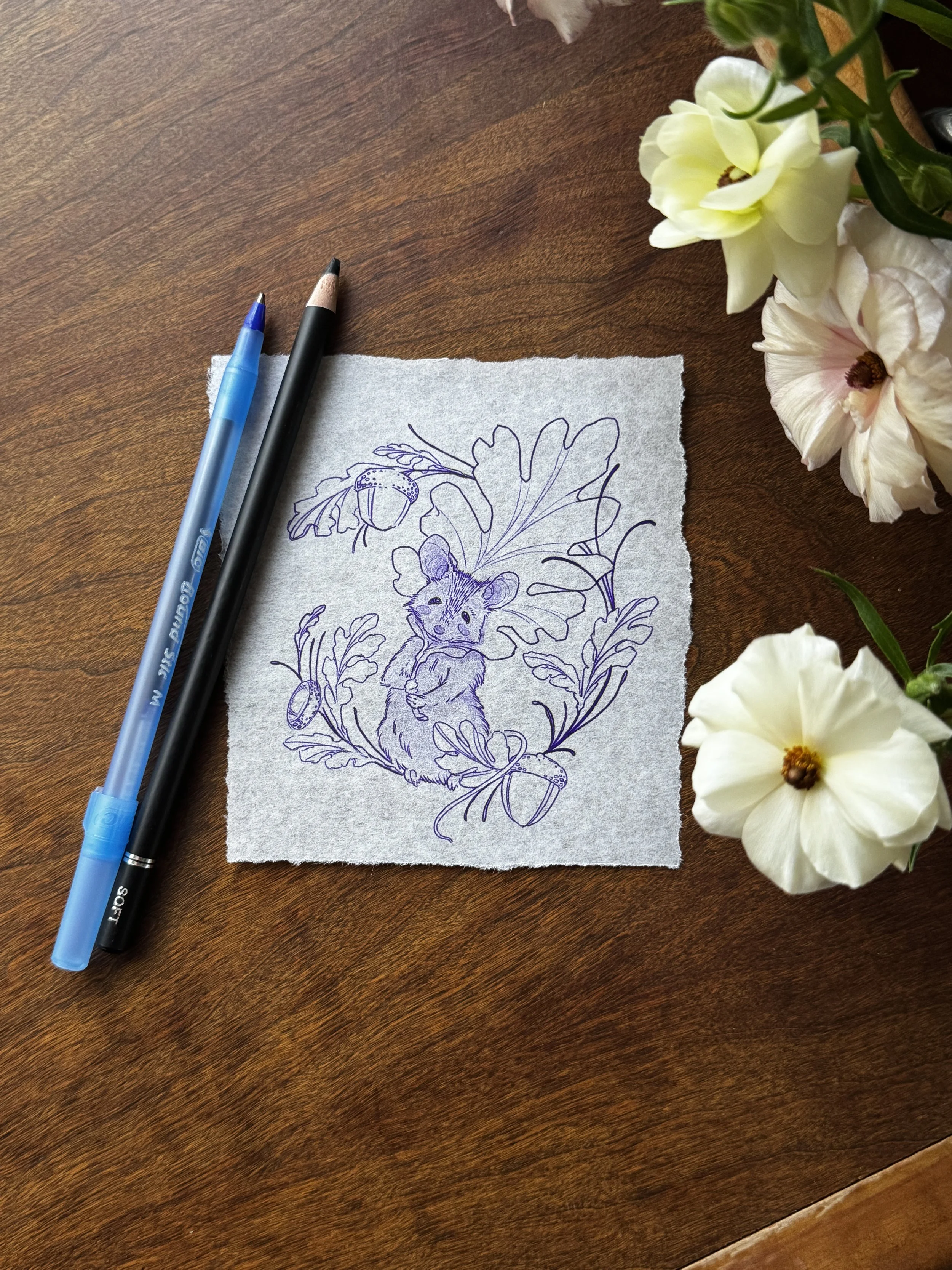 Mouse Wishing He was an Oak