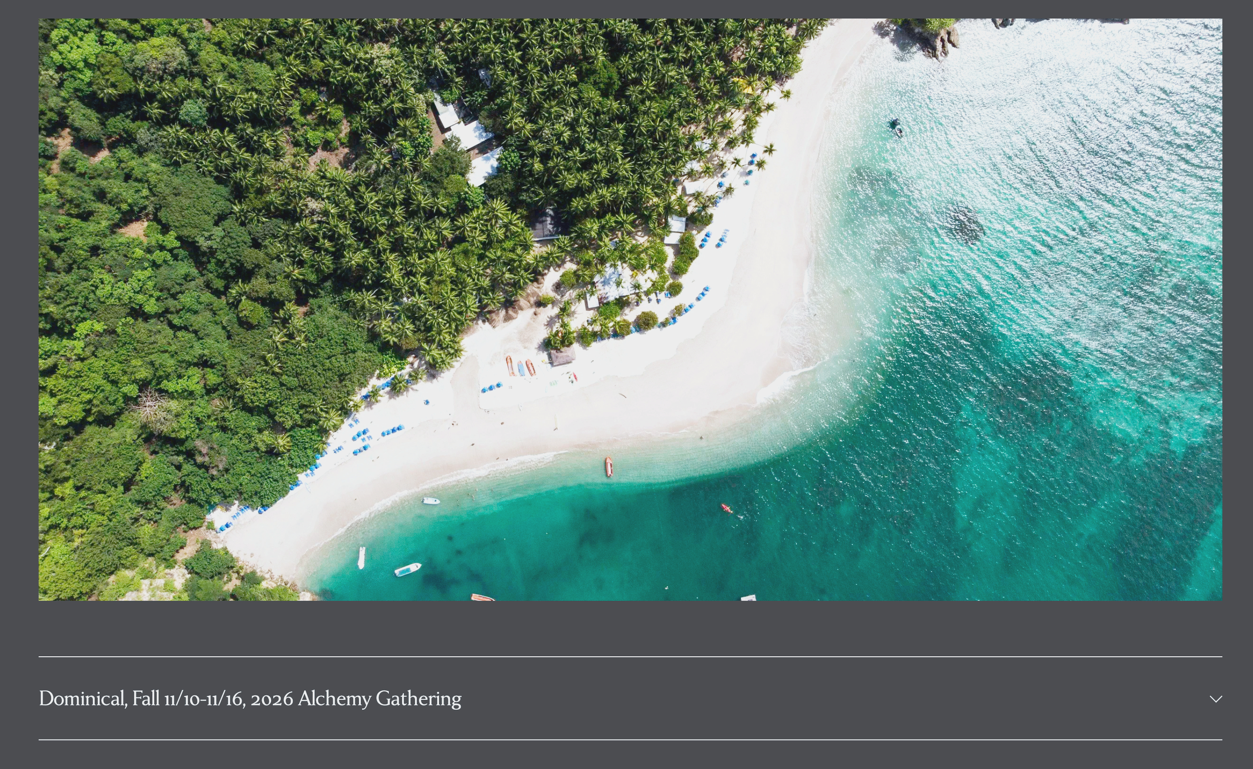 An aerial view of a Costa rican beach with sand, turquoise water, and a dense area of palm trees and green foliage.
