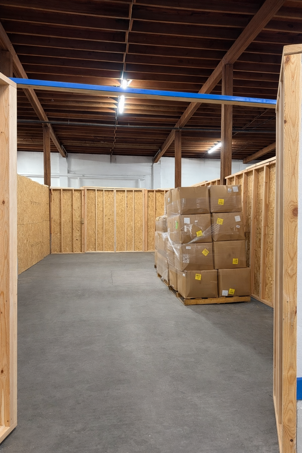 Concert tour equipment and stage gear stored in Tour Entertainment Transportation secure logistics warehouse in Nashville Tennessee