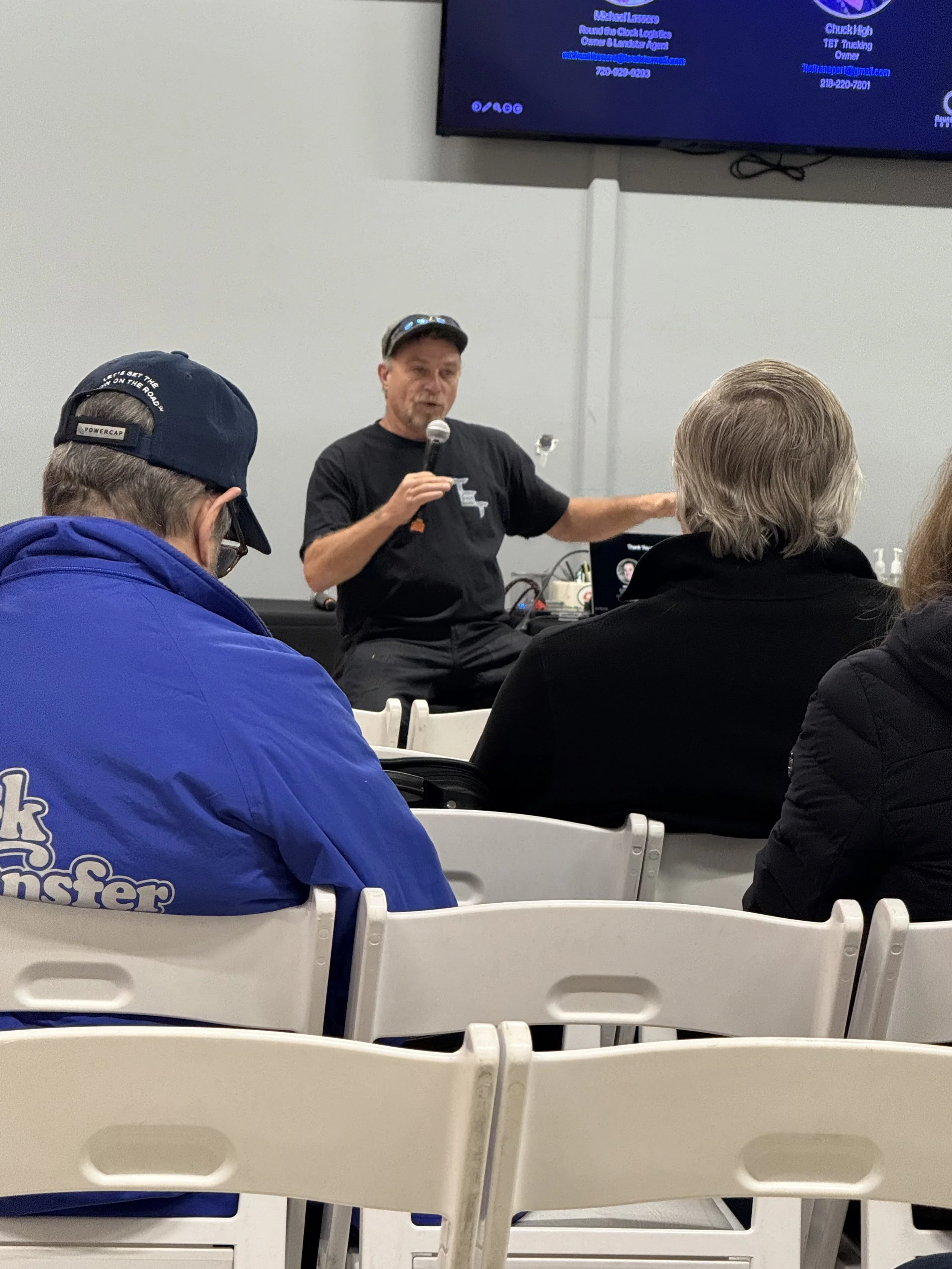 Tour Entertainment Transportation executive presenting concert tour logistics and live event trucking strategy to industry partners