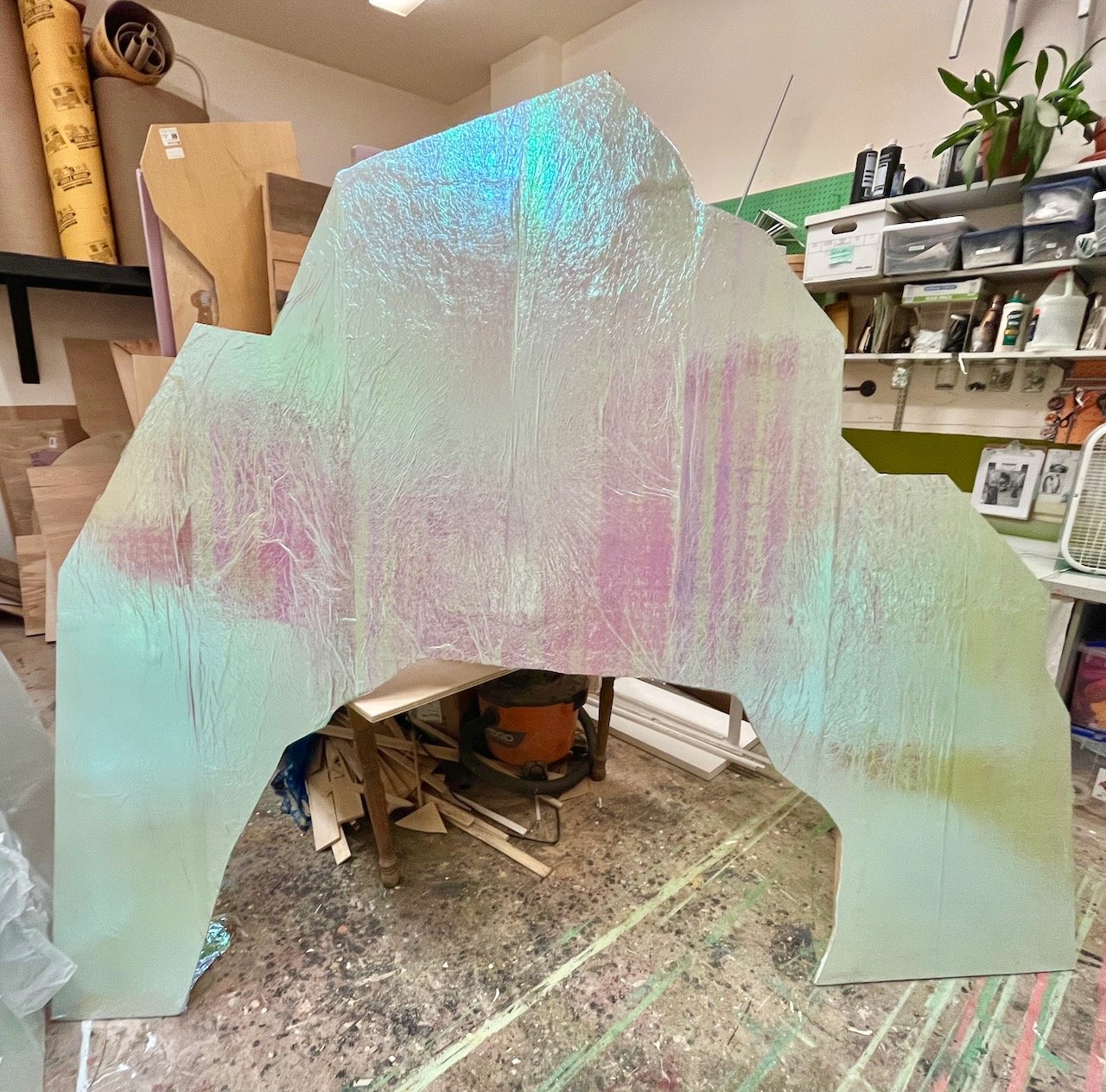 Iceberg with surface treatment