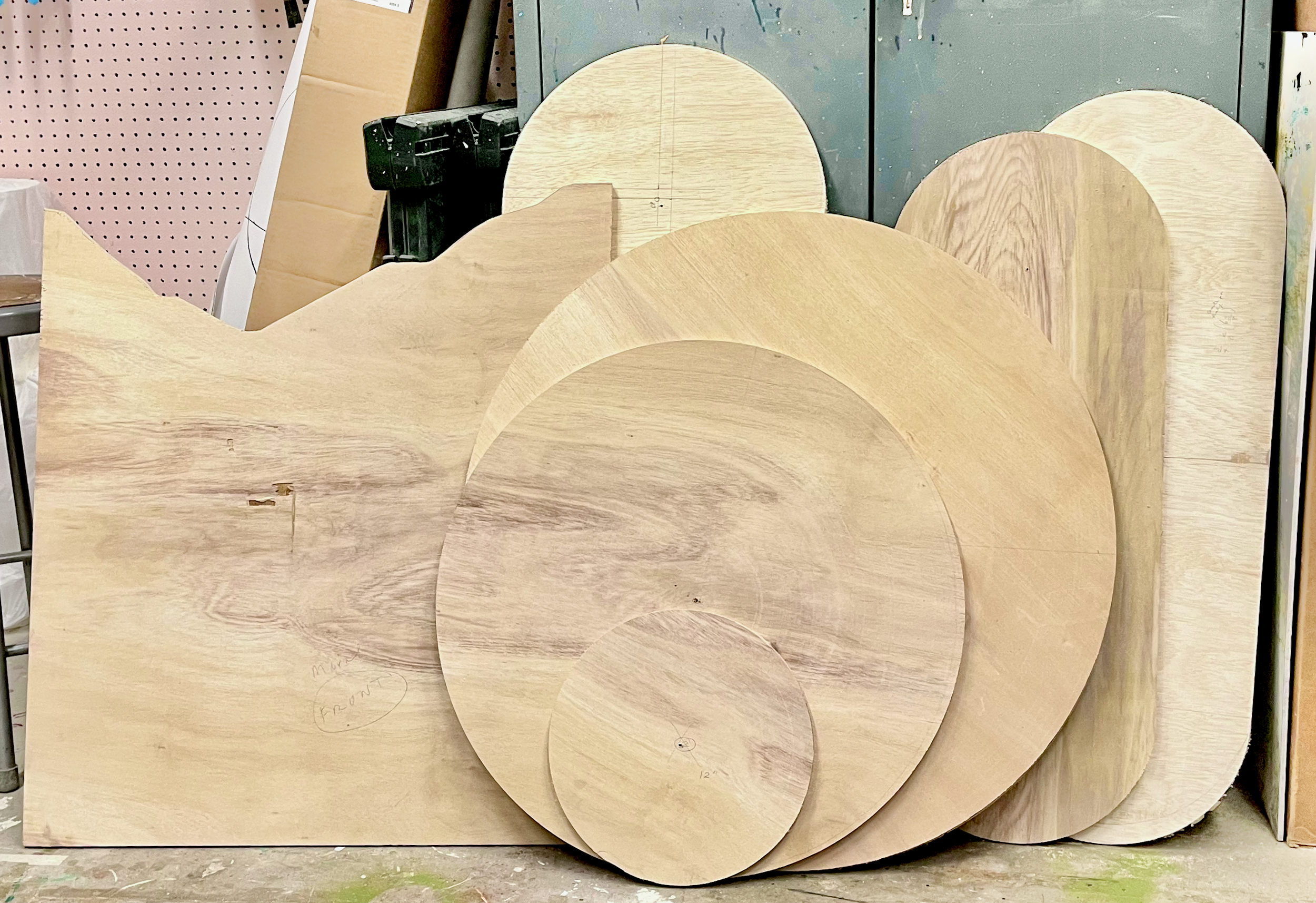 Mural structure pieces cut
