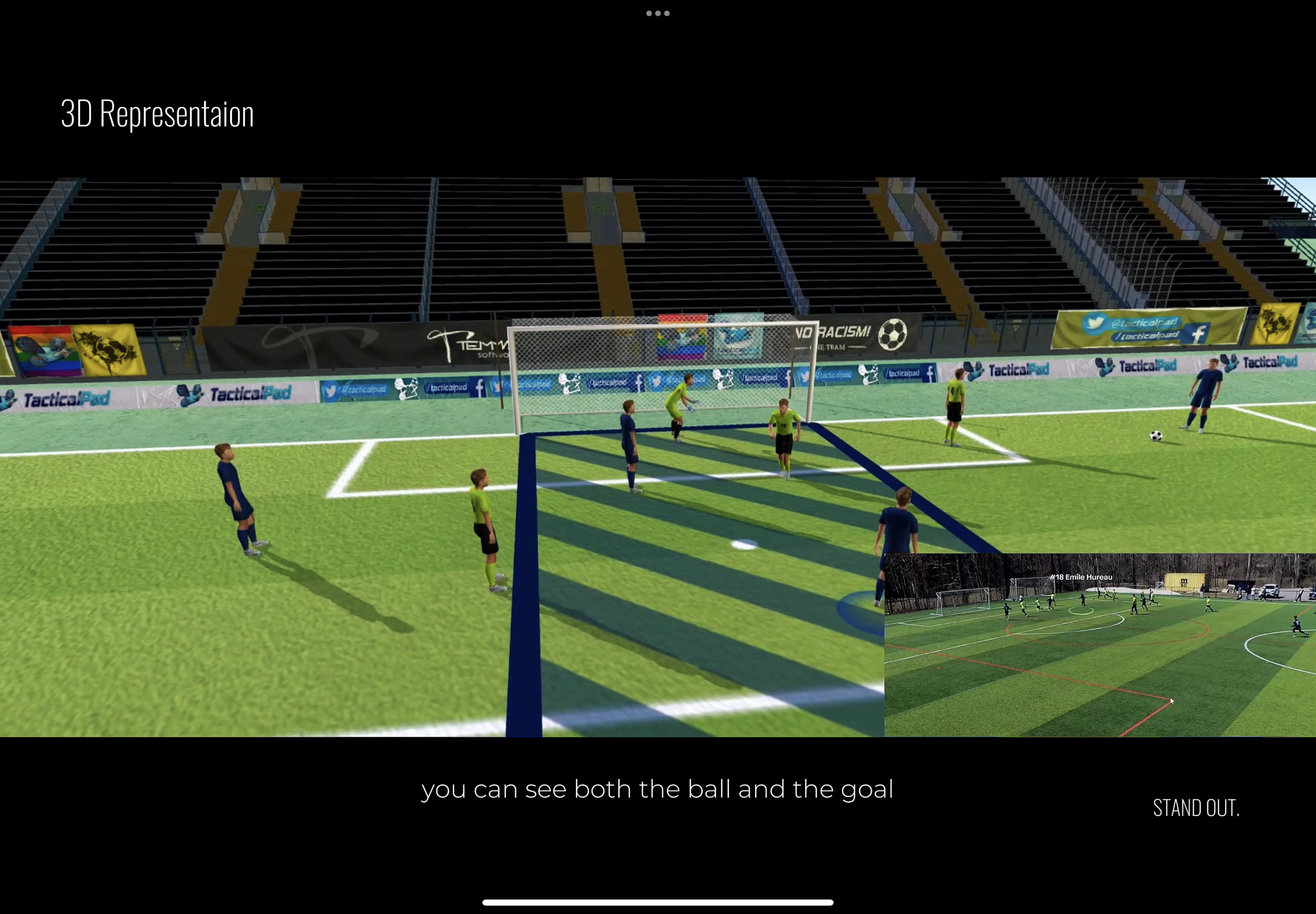 BOX = BETWEEN THE POSTS.